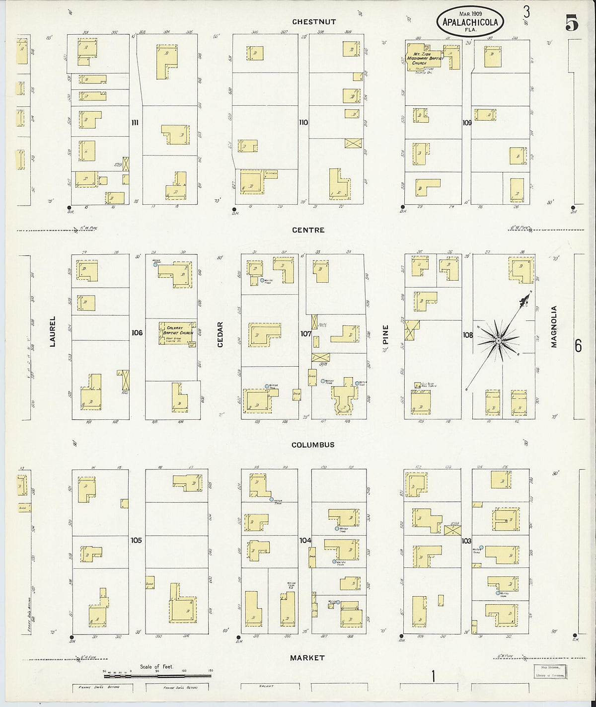 Apalachicola, Franklin County, Florida 1909 (Sheet 5 of 8) by Relic Map Company
