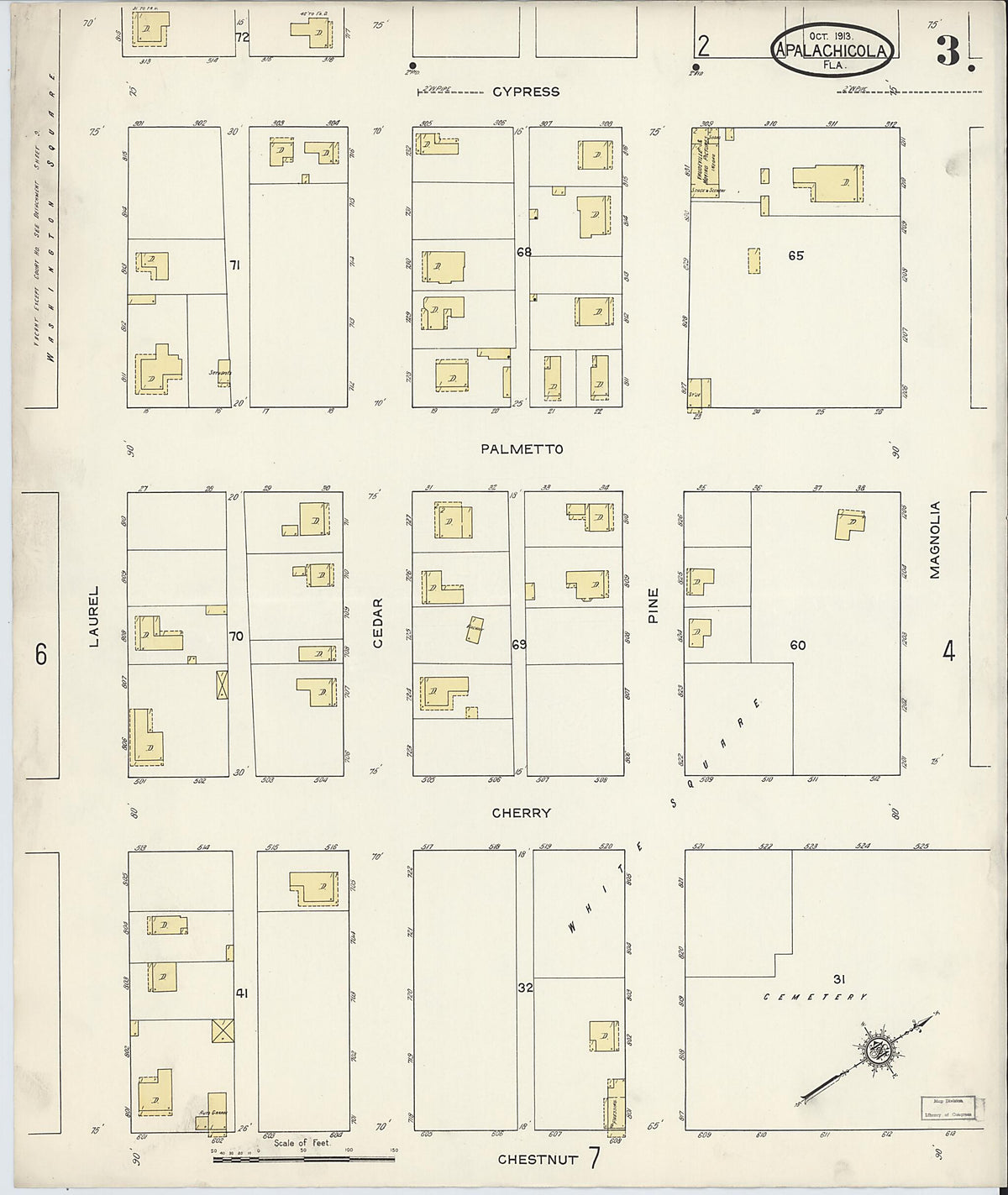 Apalachicola, Franklin County, Florida 1913 (Sheet 3 of 10) by Relic Map Company