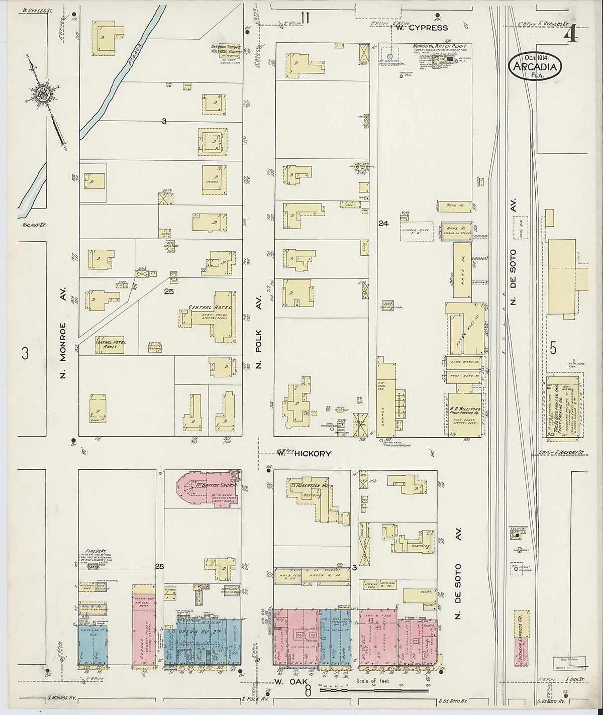 Arcadia, DeSoto County, Florida 1914 (Sheet 4 of 12) by Relic Map Company