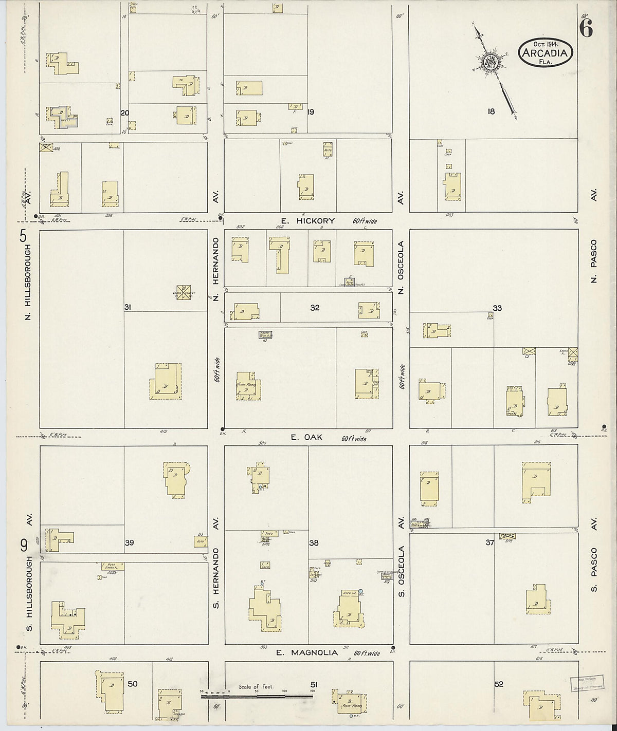 Arcadia, DeSoto County, Florida 1914 (Sheet 6 of 12) by Relic Map Company