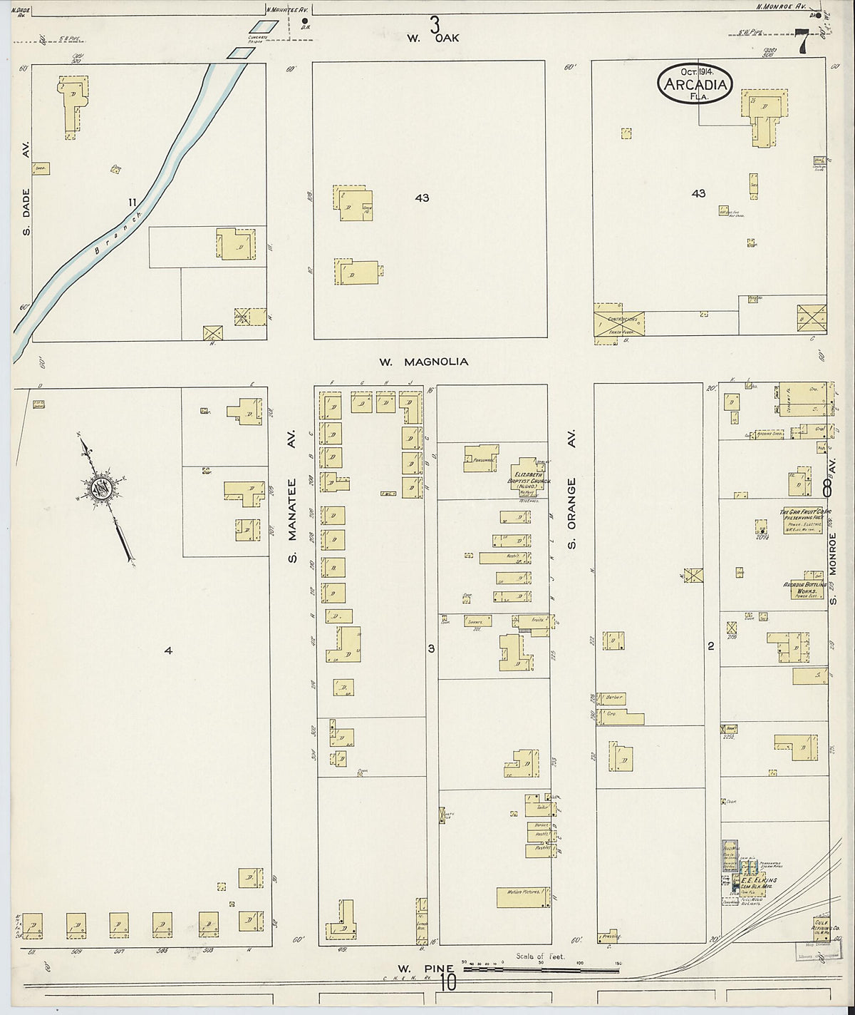 Arcadia, DeSoto County, Florida 1914 (Sheet 7 of 12) by Relic Map Company
