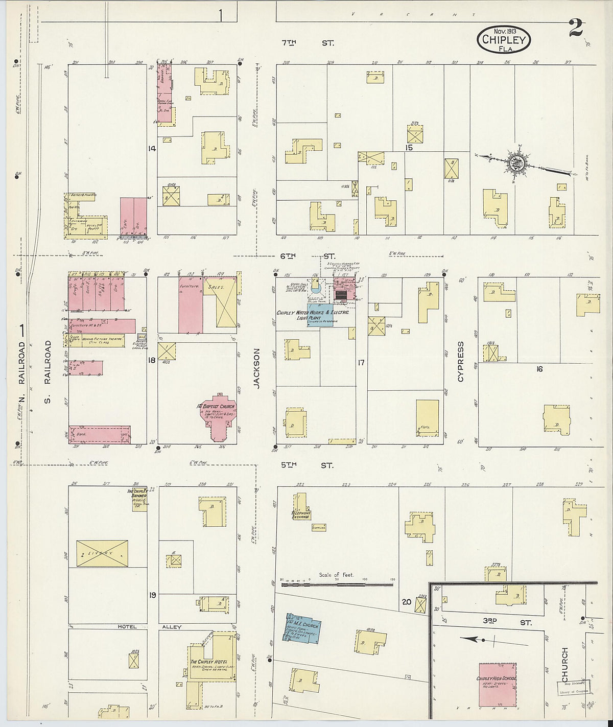Chipley, Washington County, Florida 1913 (Sheet 2 of 2) by Relic Map Company