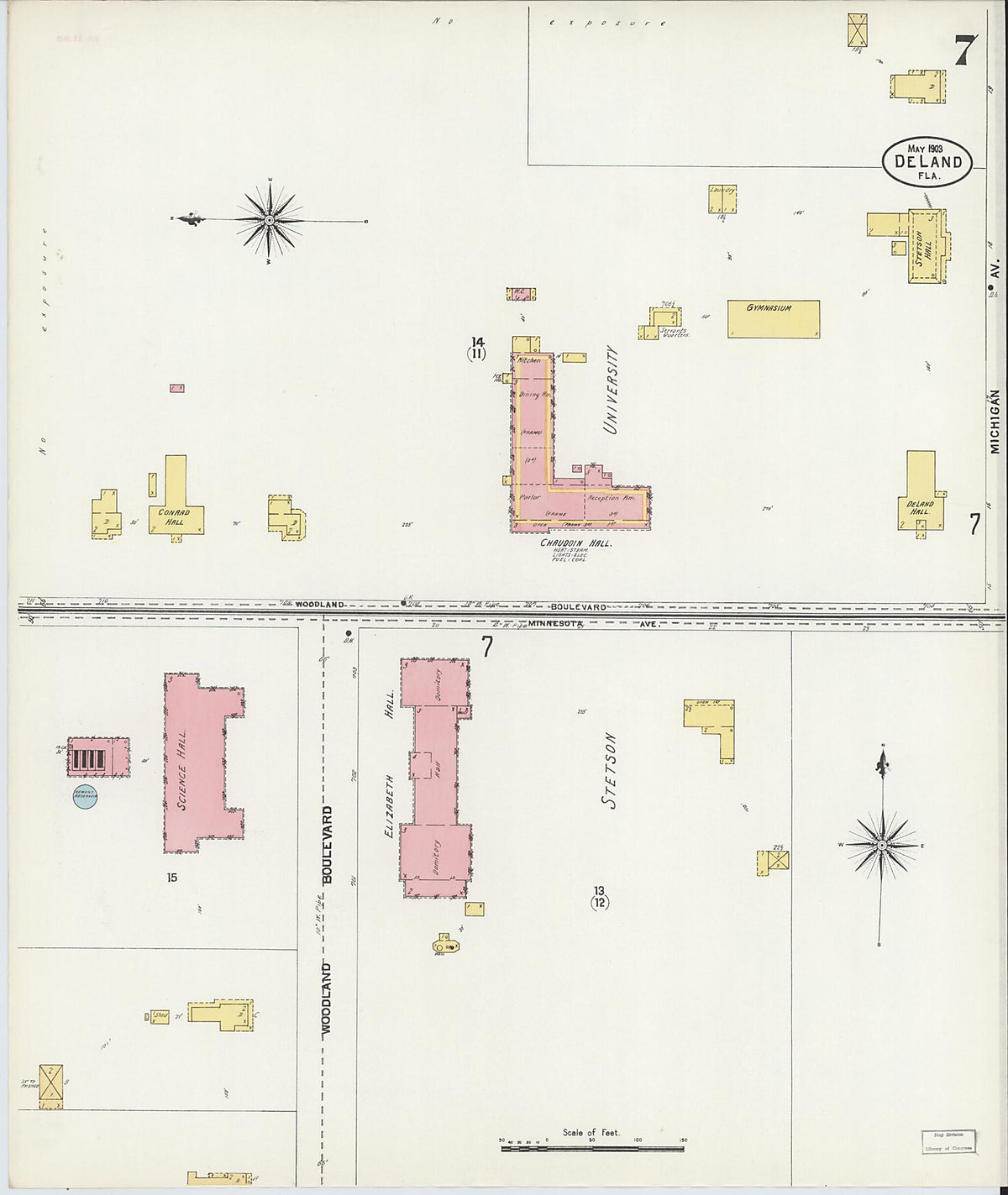 De Land, Volusia County, Florida 1903 (Sheet 7 of 8) by Relic Map Company