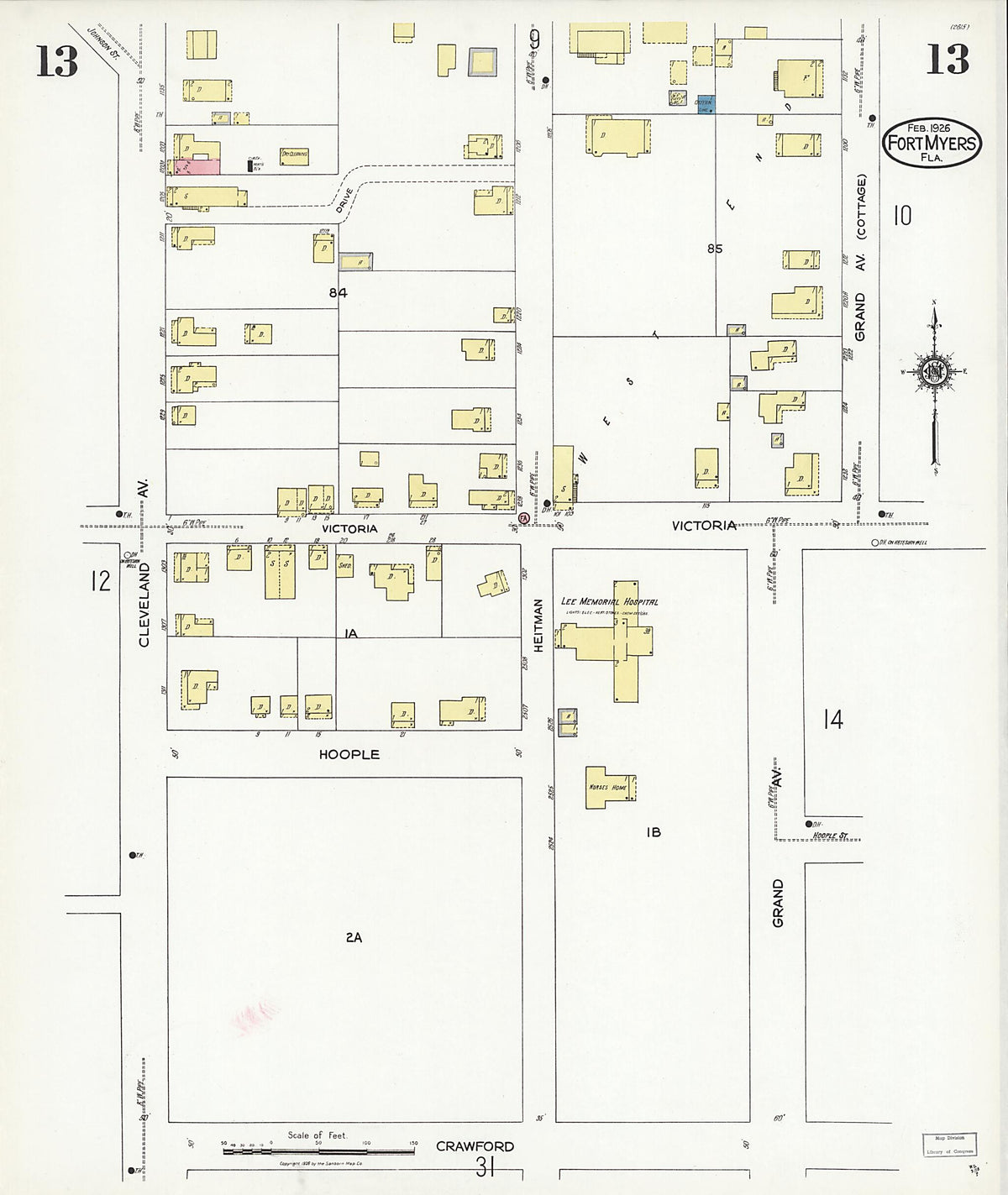 Fort Myers, Lee County, Florida 1926 (Sheet 13 of 34) by Relic Map Company