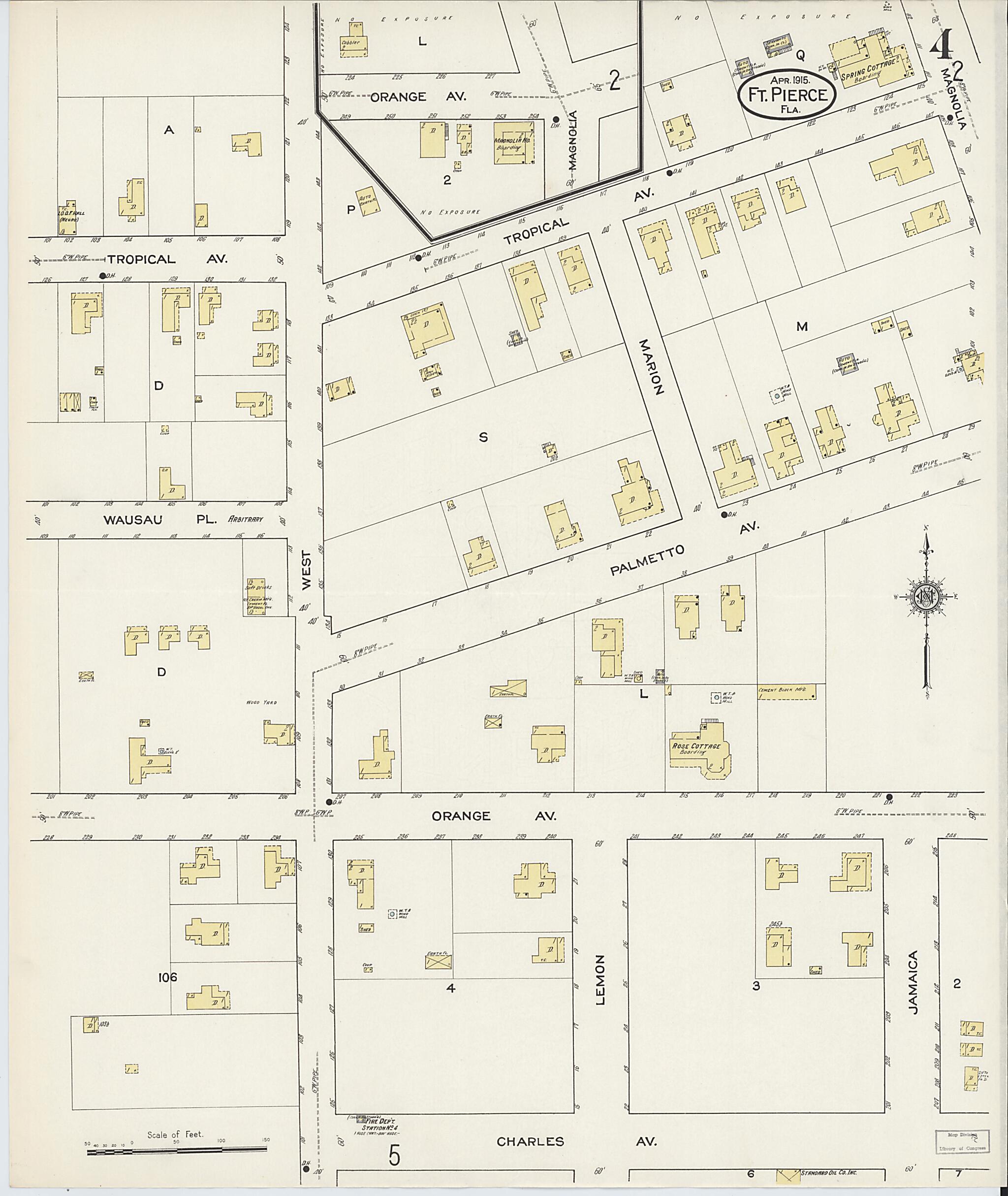 Old Map of Fort Pierce, St Lucie County, Florida [1915] Fort Pierce, St ...