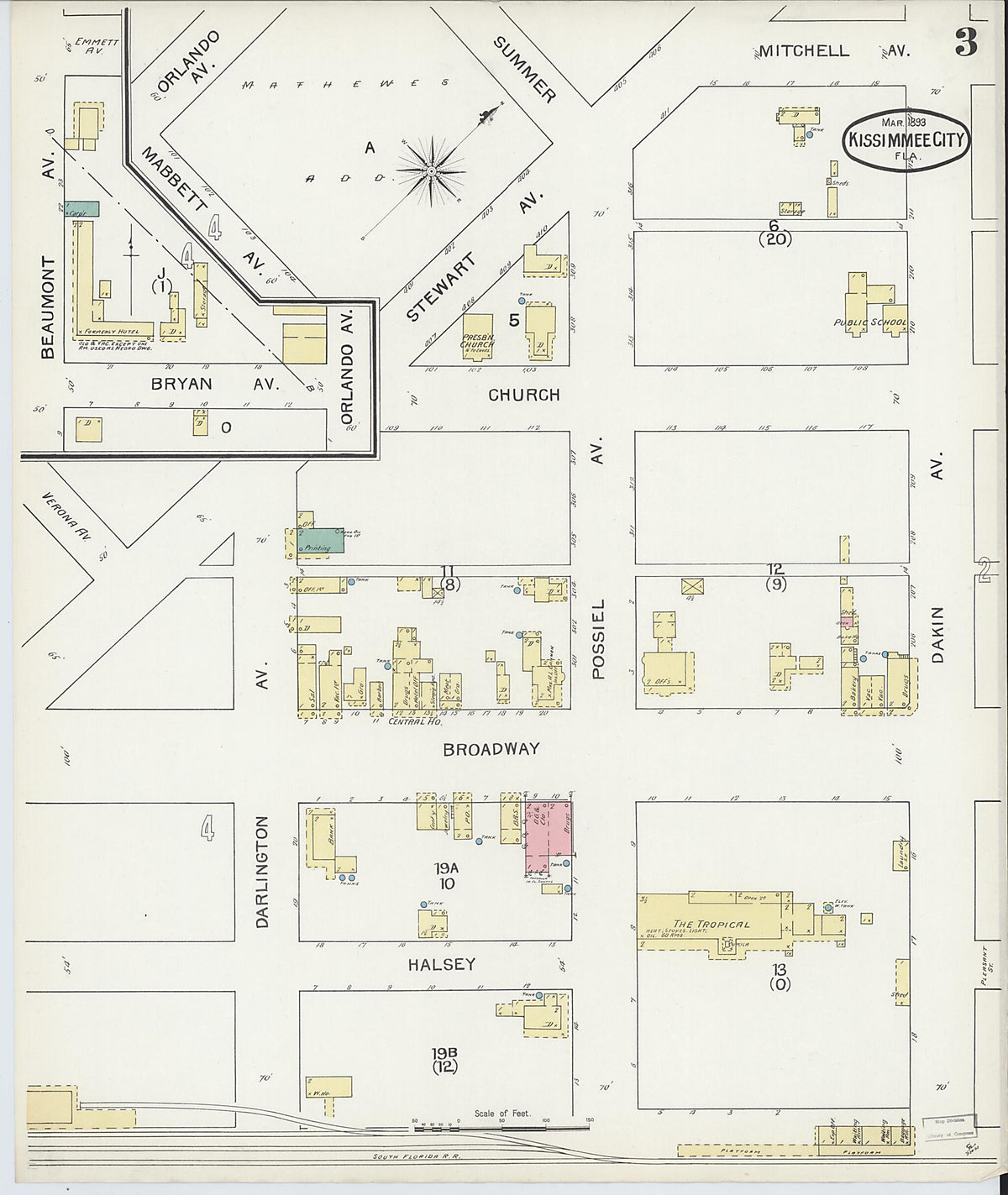 Kissimmee, Osceola County, Florida 1893 (Sheet 3 of 4) by Relic Map Company