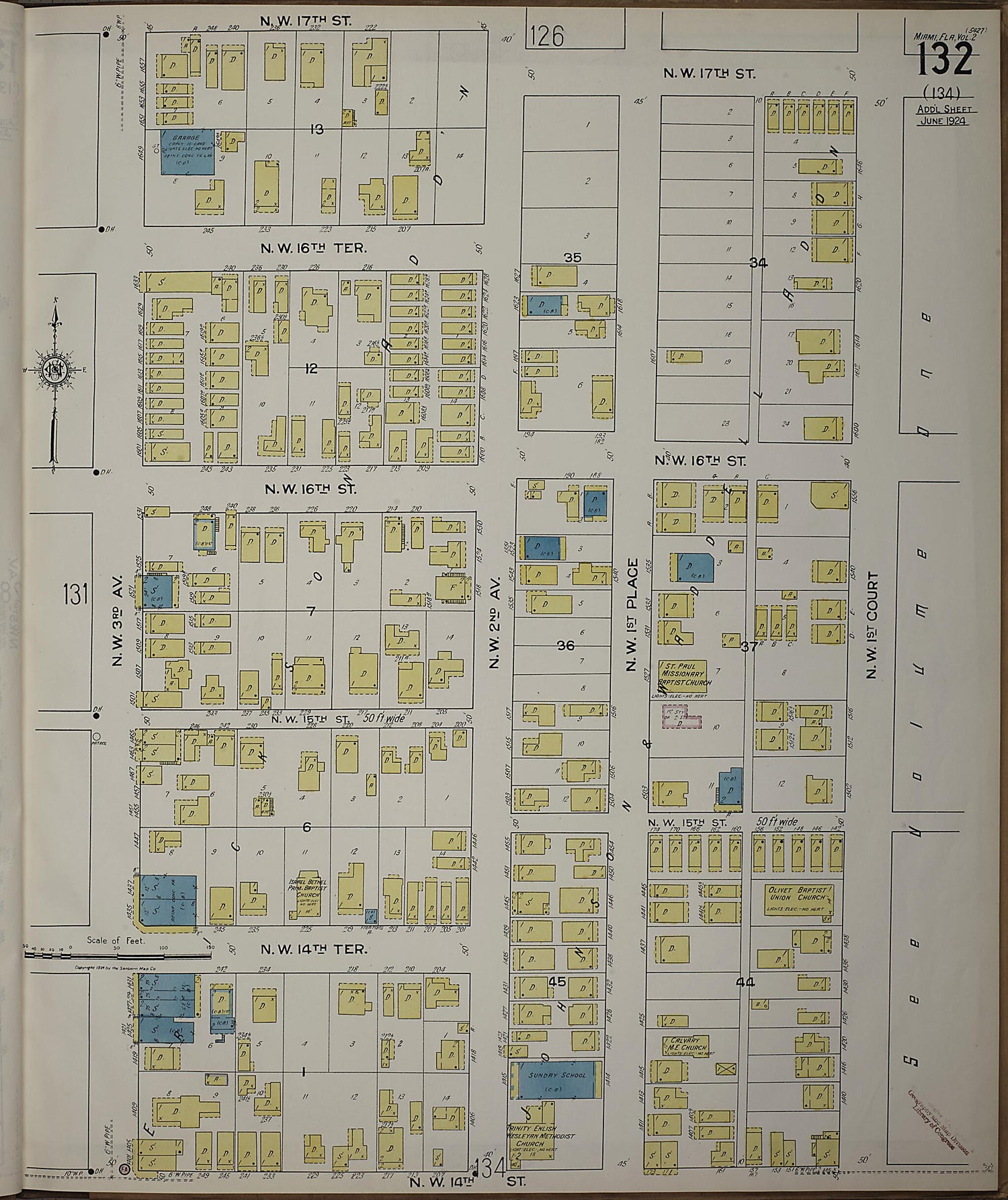 This old map of Silver Bluff, Dade County, Florida was created by Sanborn Map Company in 1924