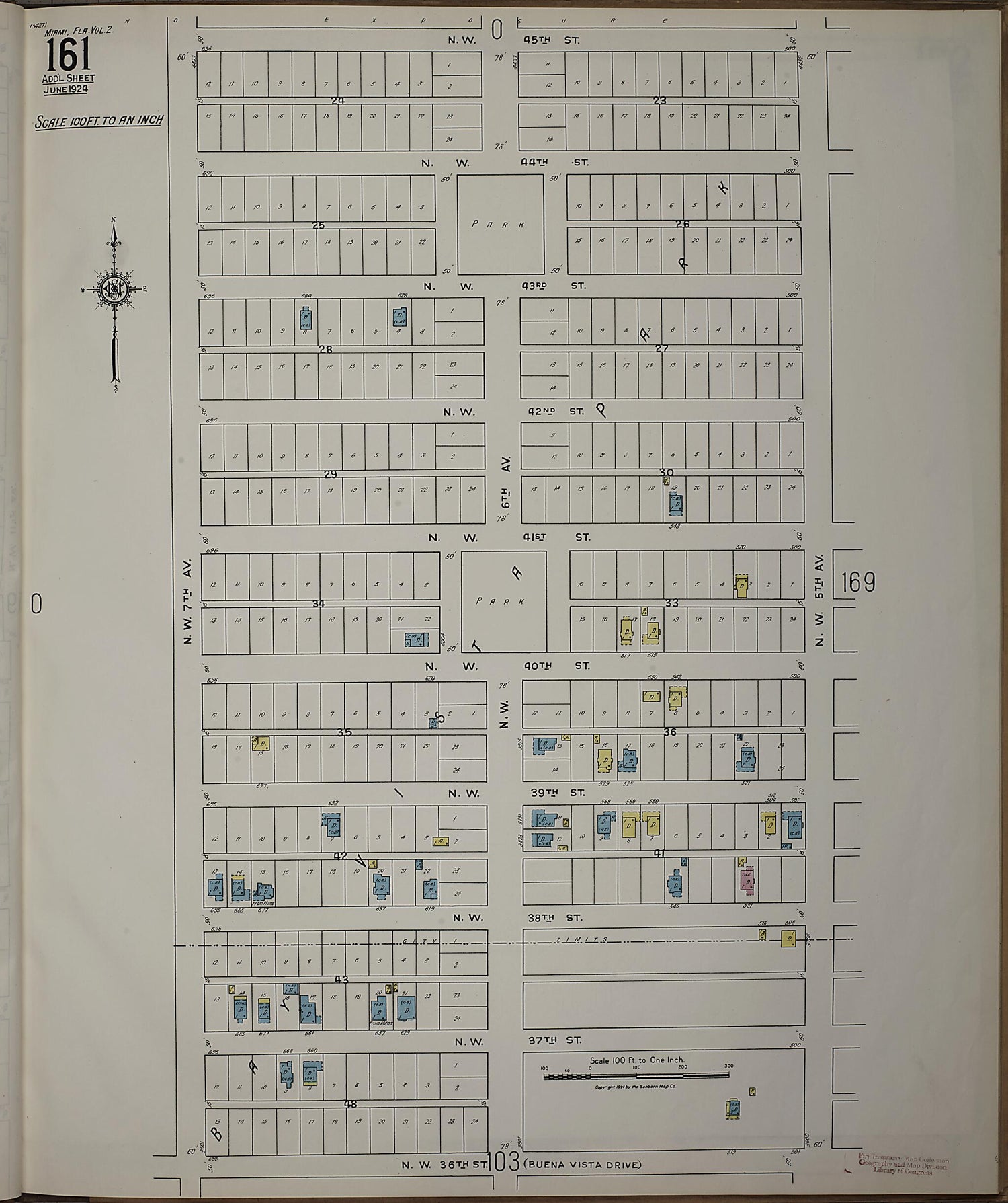 This old map of Silver Bluff, Dade County, Florida was created by Sanborn Map Company in 1924