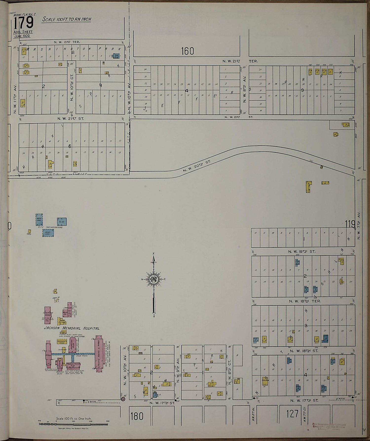 This old map of Silver Bluff, Dade County, Florida was created by Sanborn Map Company in 1924