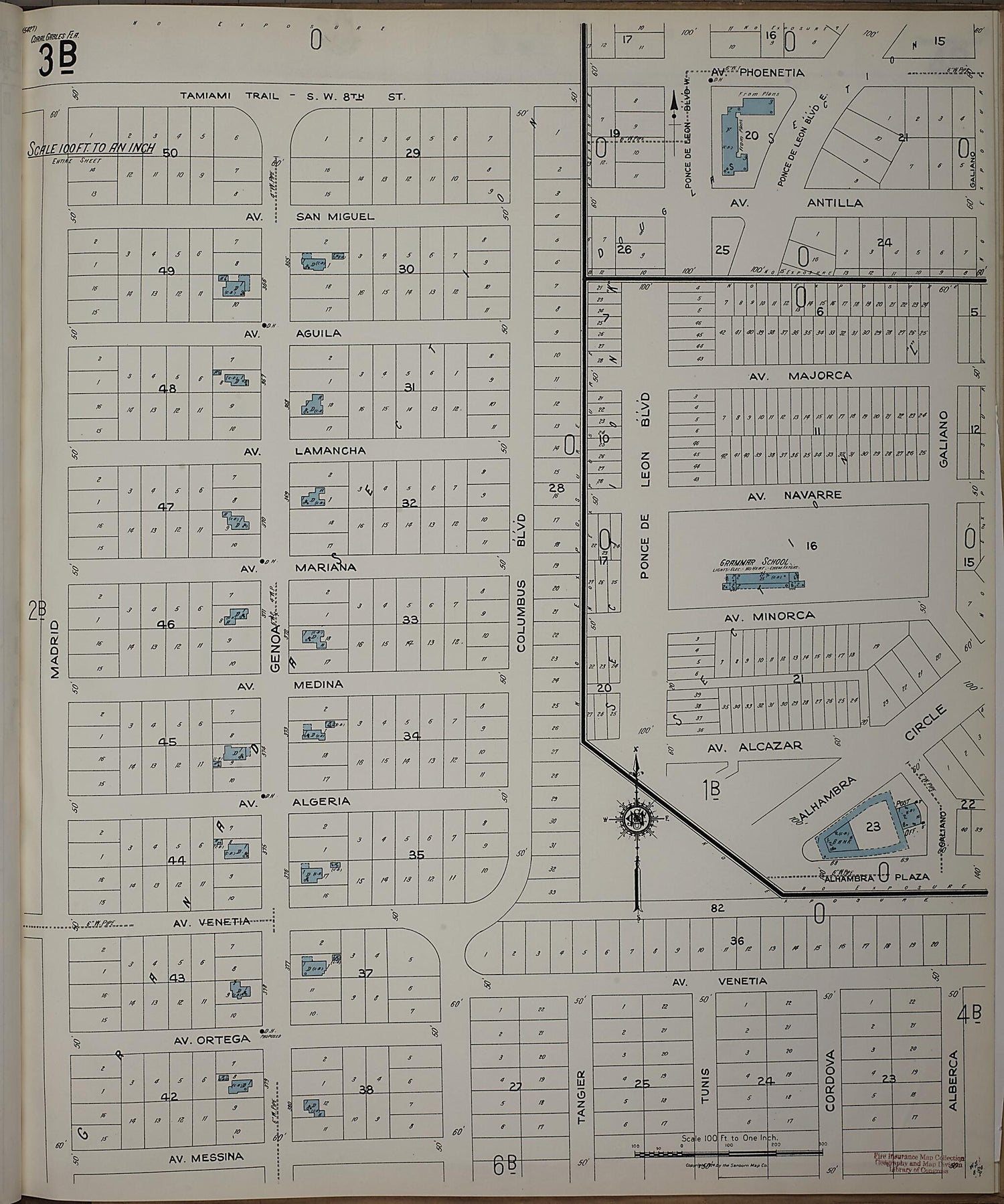 This old map of Silver Bluff, Dade County, Florida was created by Sanborn Map Company in 1924
