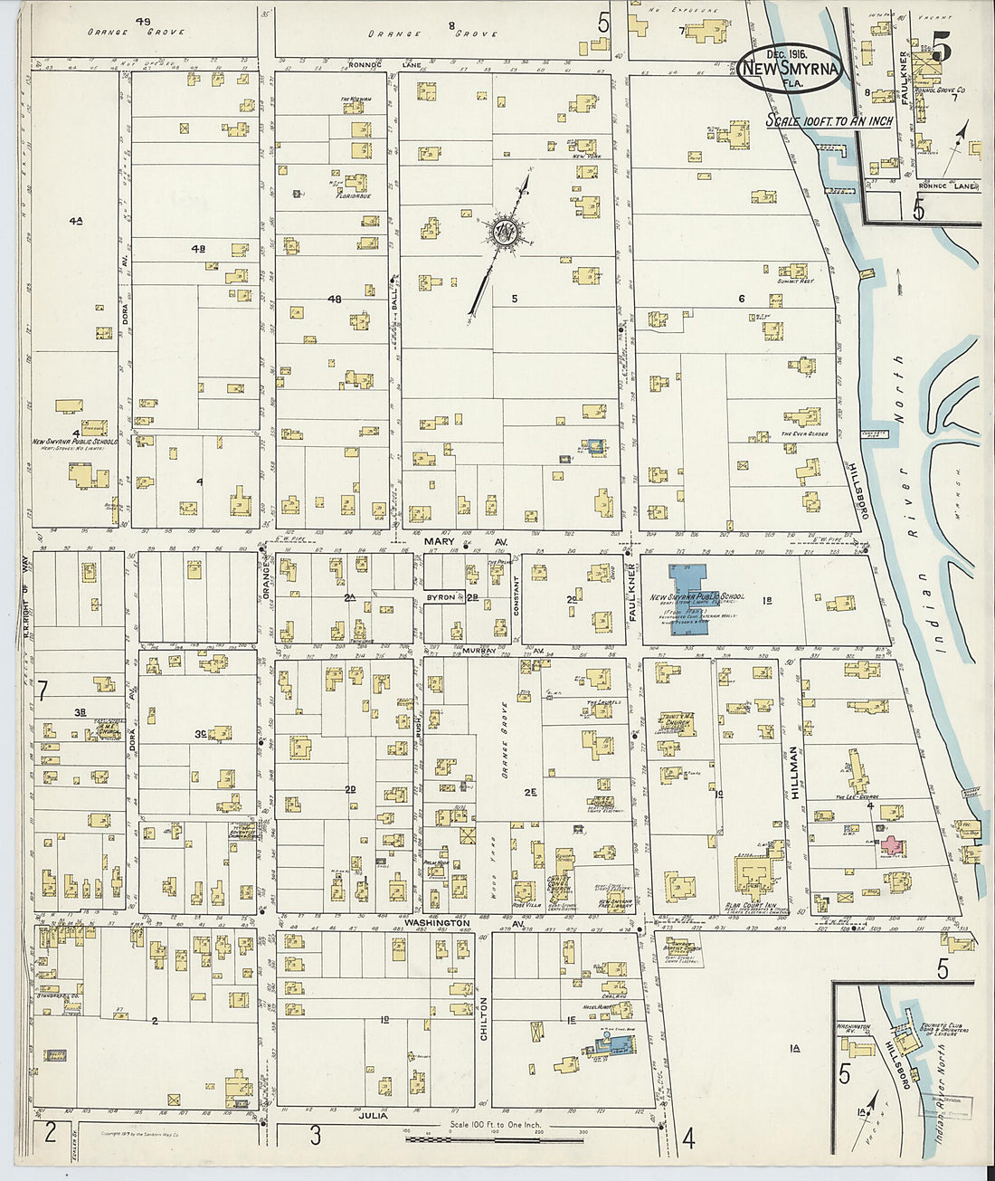 This old map of Wilbur, Valusia County, Florida was created by Sanborn Map Company in 1916
