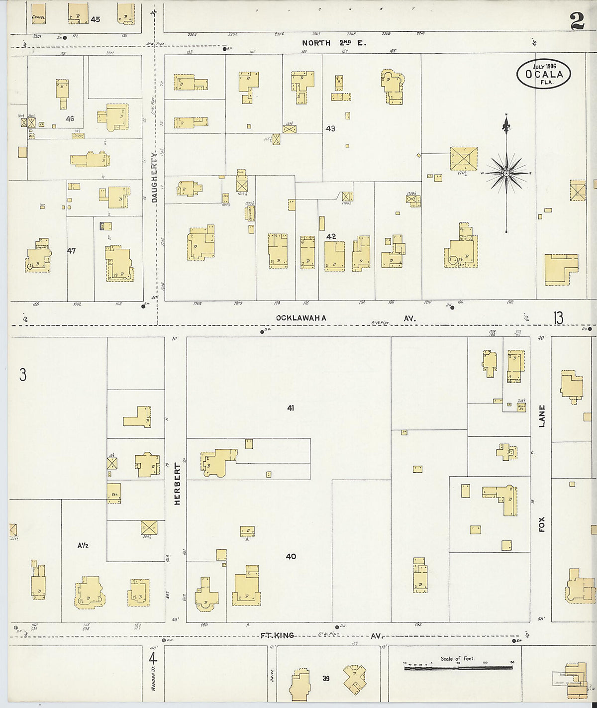 Ocala, Marion County, Florida 1906 (Sheet 2 of 14) by Relic Map Company