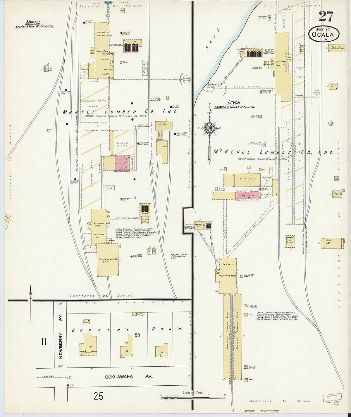 Ocala, Marion County, Florida 1912 (Sheet 27 of 31) by Relic Map Company