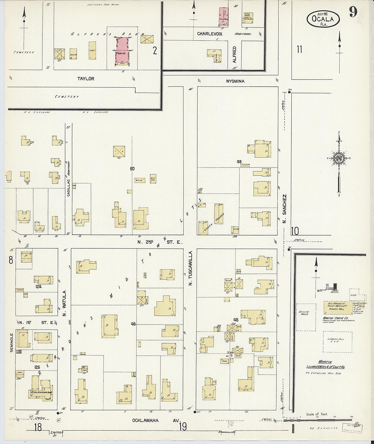 Ocala, Marion County, Florida 1912 (Sheet 9 of 31) by Relic Map Company