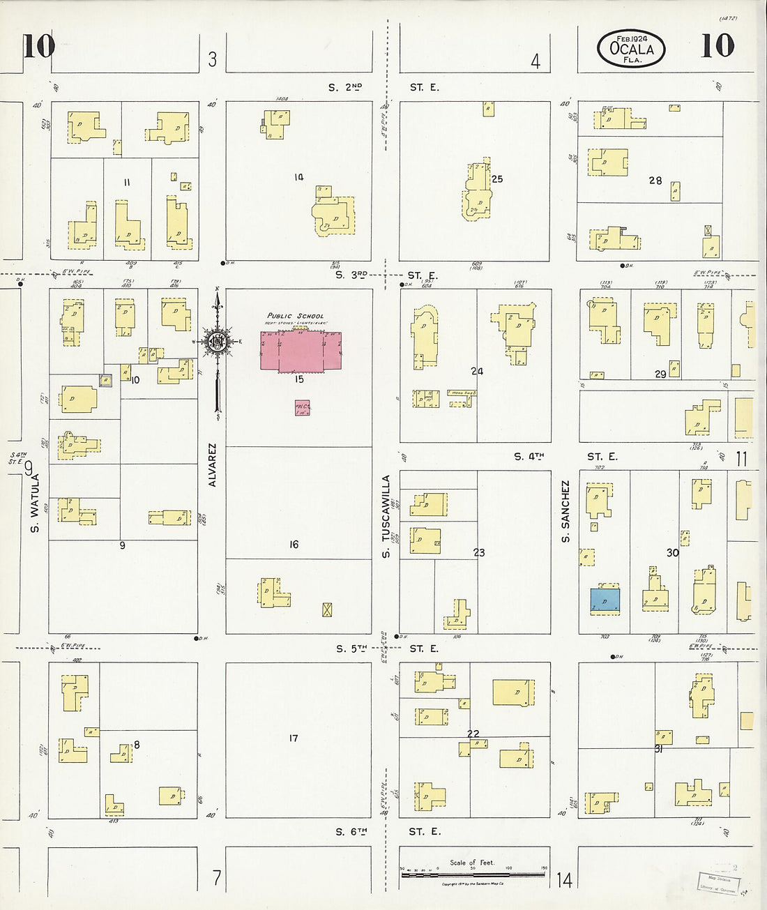This old map of Zuber, Marion County, Florida was created by Sanborn Map Company in 1924