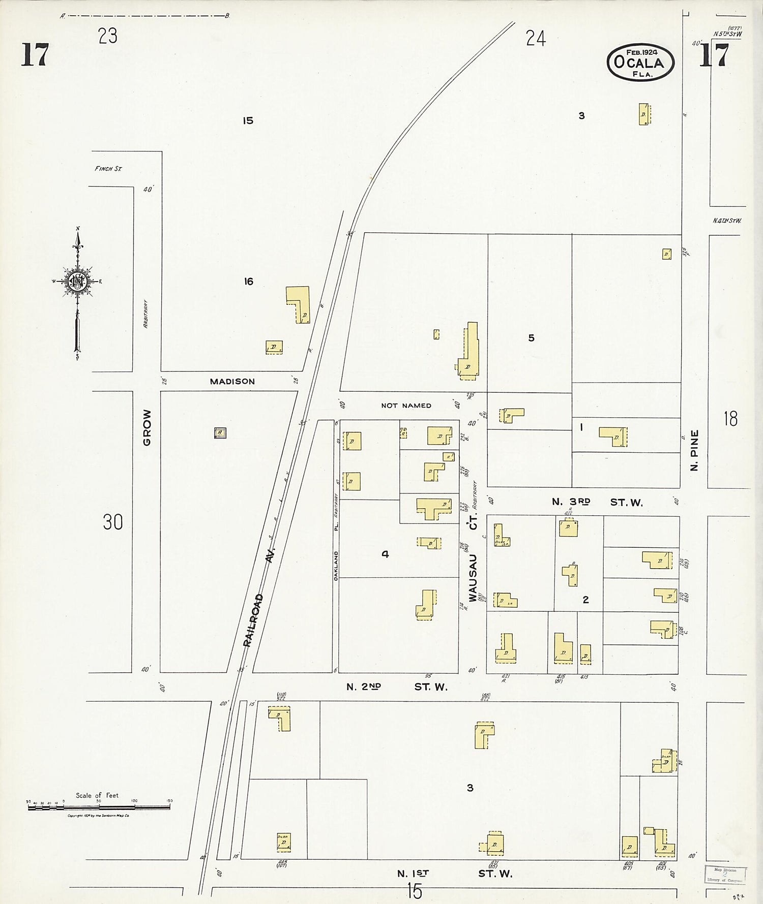 This old map of Zuber, Marion County, Florida was created by Sanborn Map Company in 1924
