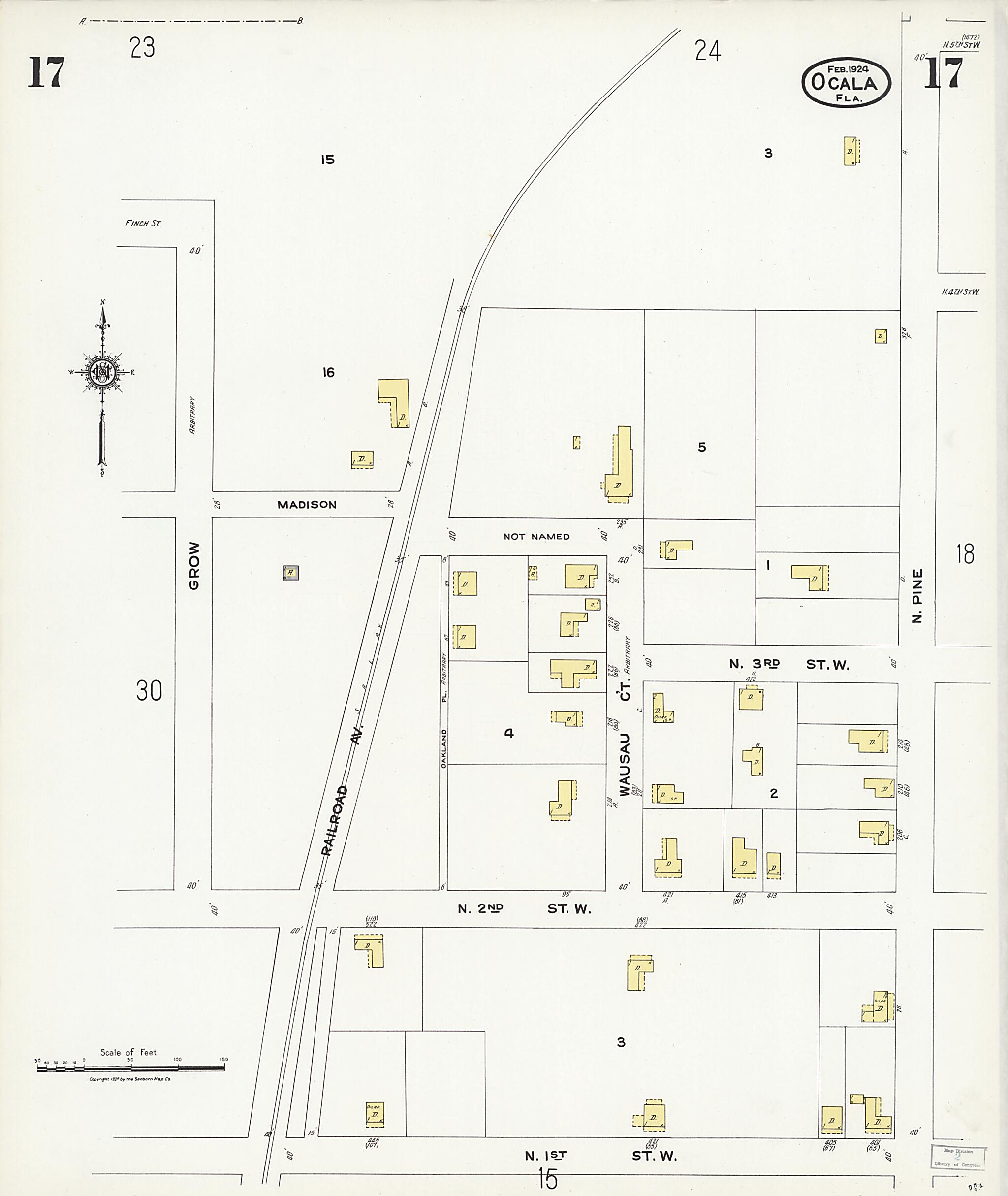 This old map of Zuber, Marion County, Florida was created by Sanborn Map Company in 1924