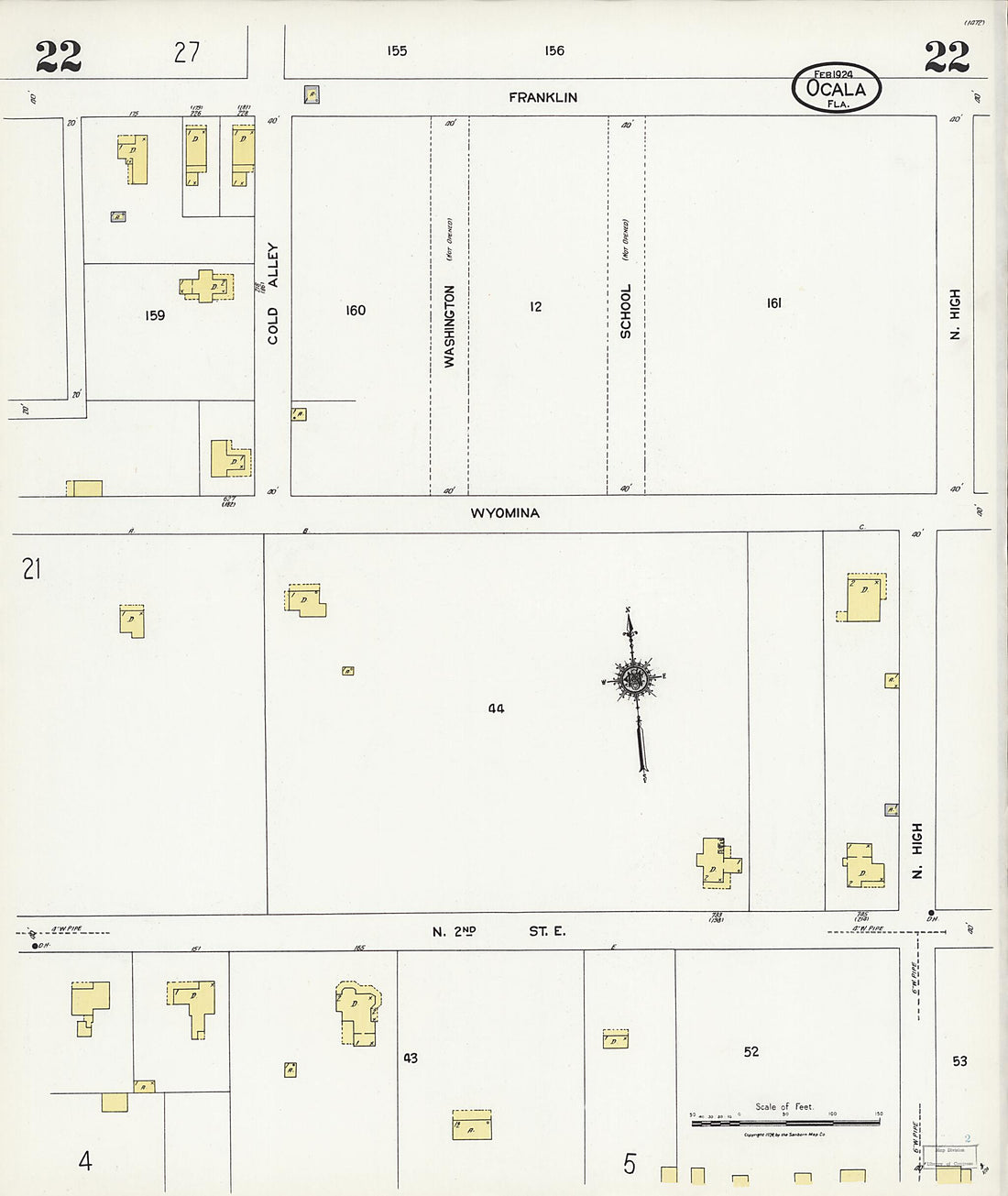 This old map of Zuber, Marion County, Florida was created by Sanborn Map Company in 1924