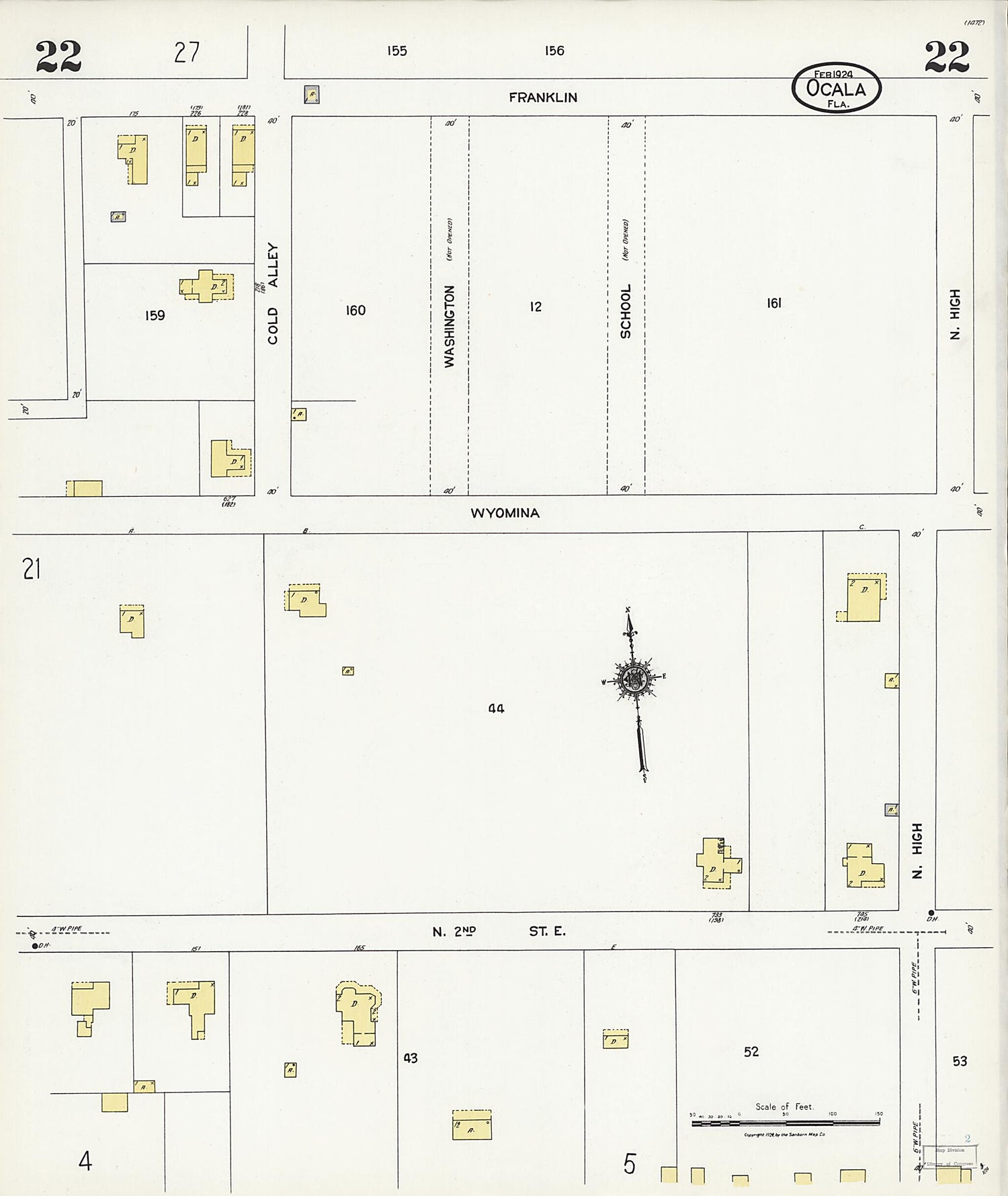 This old map of Zuber, Marion County, Florida was created by Sanborn Map Company in 1924