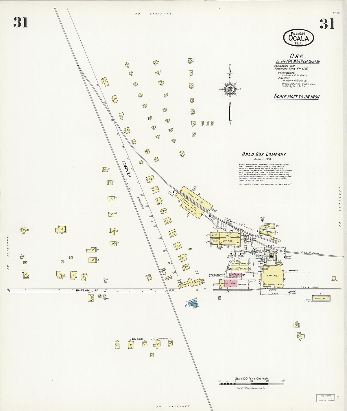 Ocala, Marion County, Florida 1924 (Sheet 31) by Relic Map Company