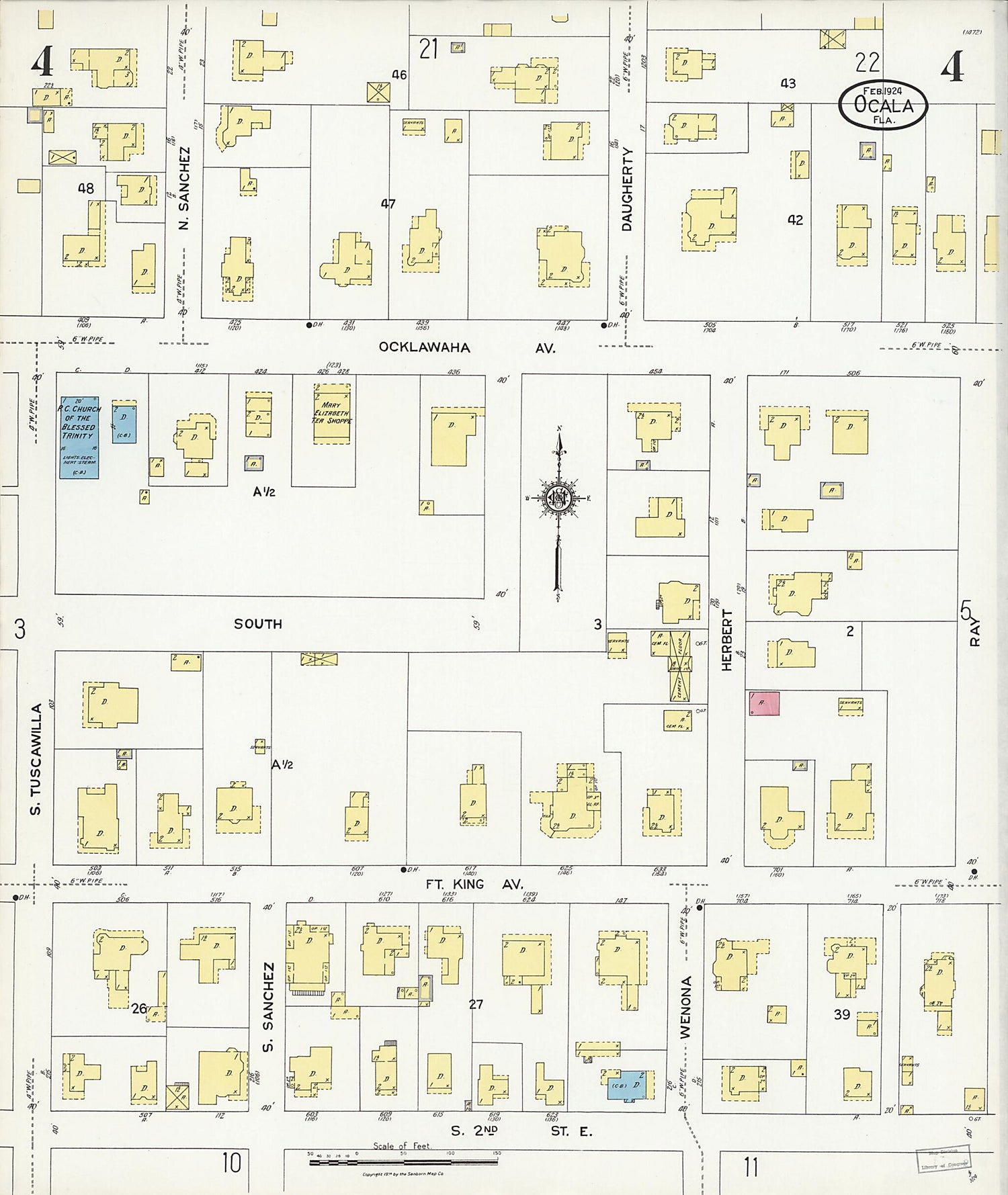 This old map of Zuber, Marion County, Florida was created by Sanborn Map Company in 1924