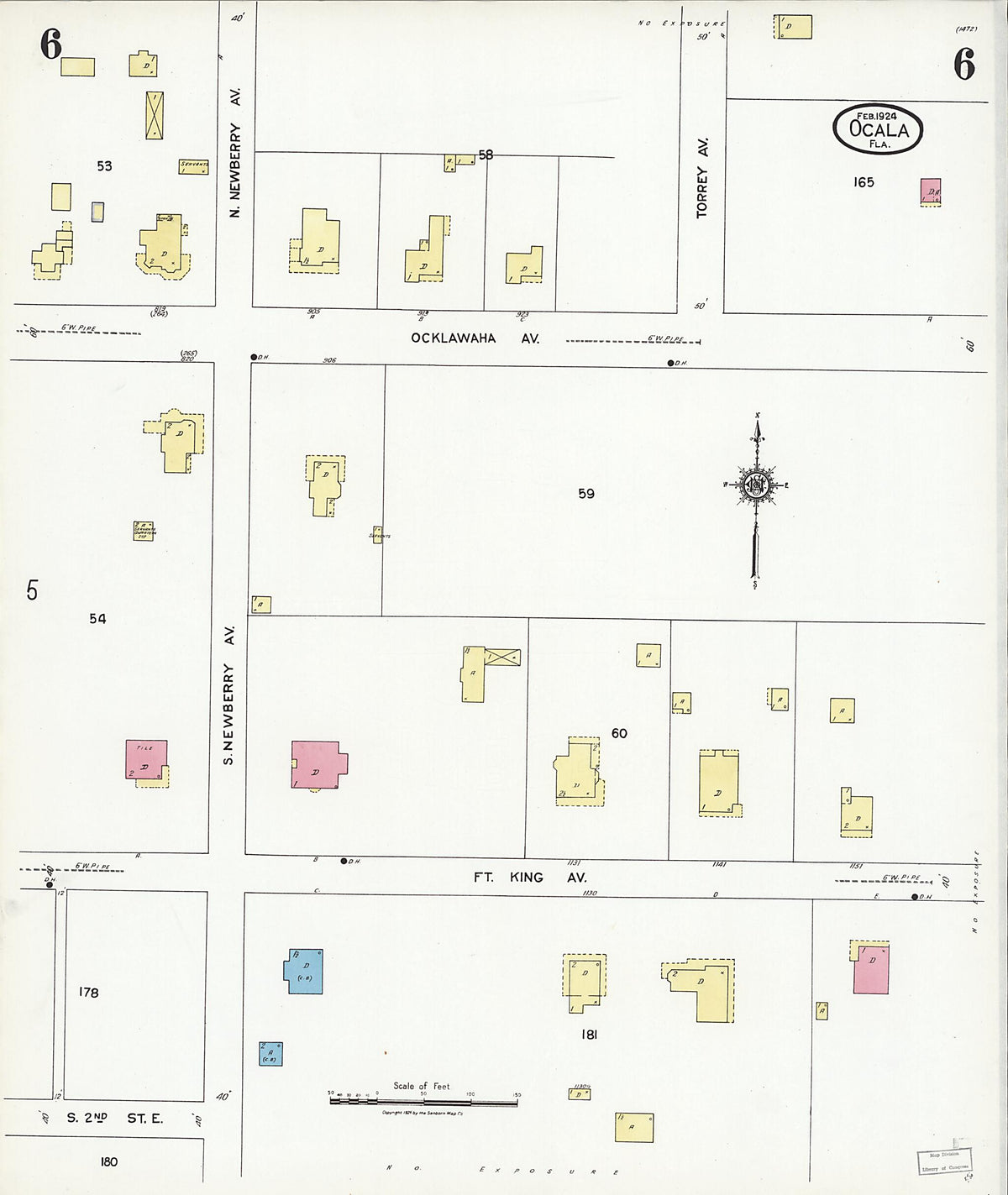 Ocala, Marion County, Florida 1924 (Sheet 6) by Relic Map Company