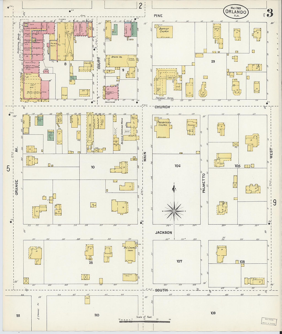 Orlando, Orange County, Florida 1903 (Sheet 3 of 9) by Relic Map Company
