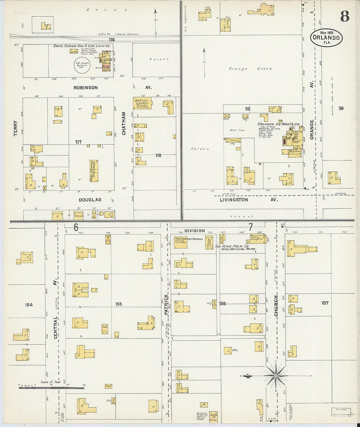 Orlando, Orange County, Florida 1903 (Sheet 8 of 9) by Relic Map Company