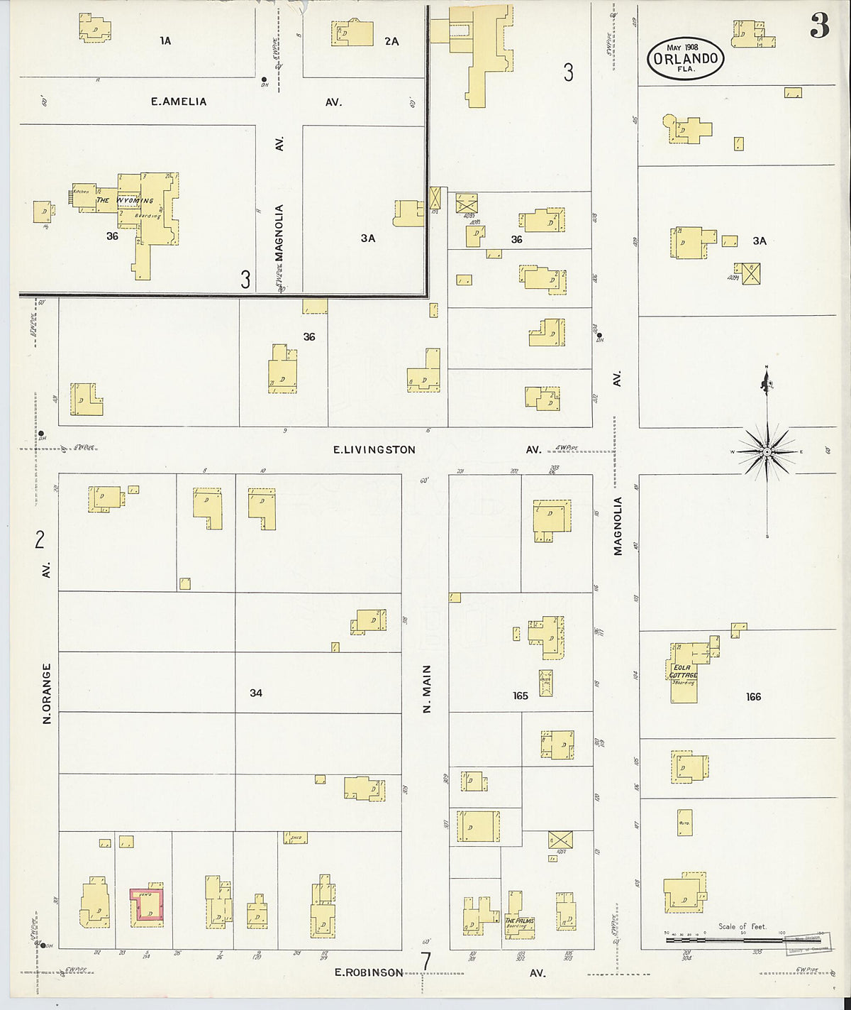 Orlando, Orange County, Florida 1908 (Sheet 3 of 14) by Relic Map Company