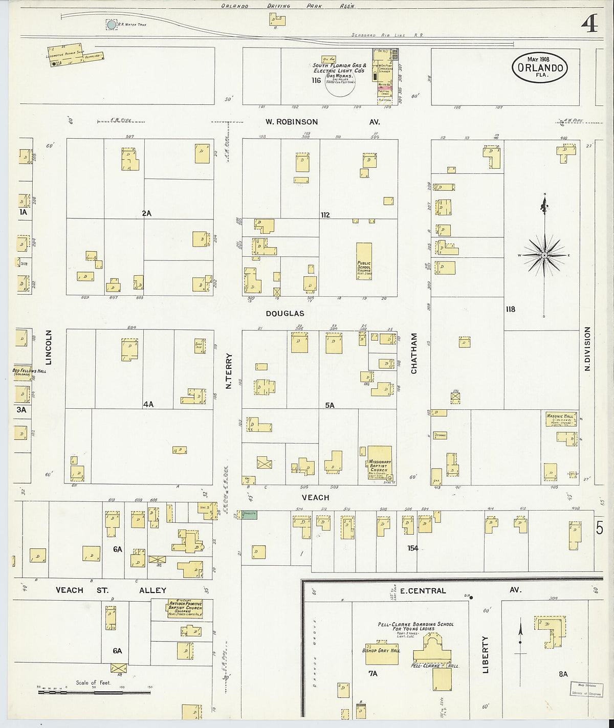 Orlando, Orange County, Florida 1908 (Sheet 4 of 14) by Relic Map Company