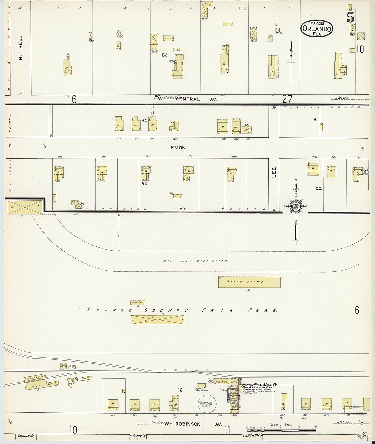 Orlando, Orange County, Florida 1913 (Sheet 5 of 28) by Relic Map Company