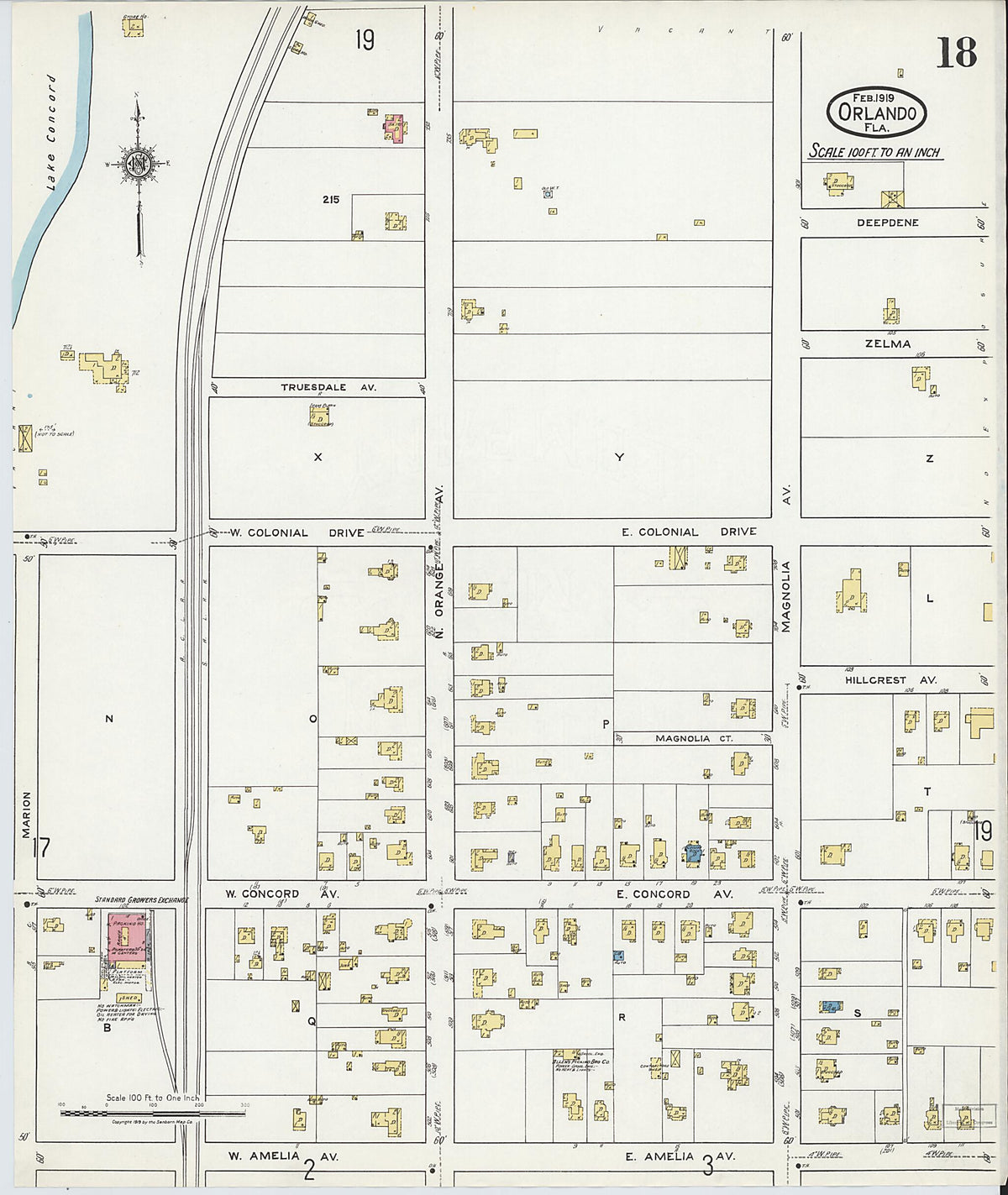 Orlando, Orange County, Florida 1919 (Sheet 18 of 25) by Relic Map Company