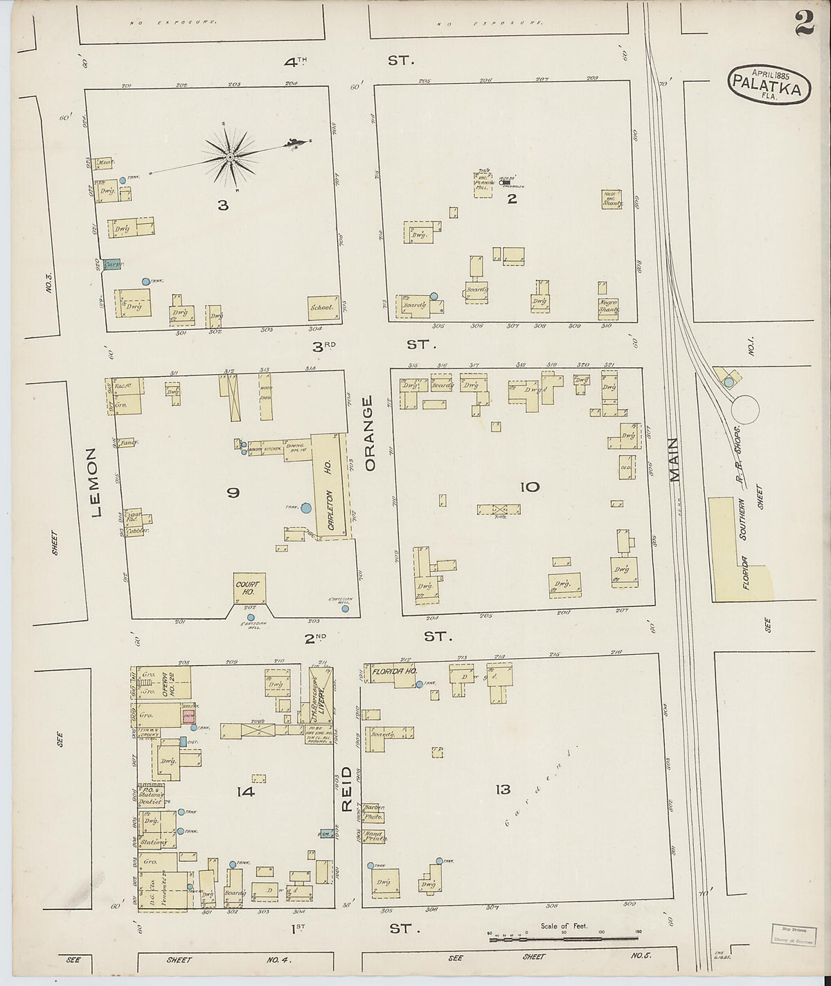 Palatka, Putnam County, Florida 1885 (Sheet 2 of 5) by Relic Map Company