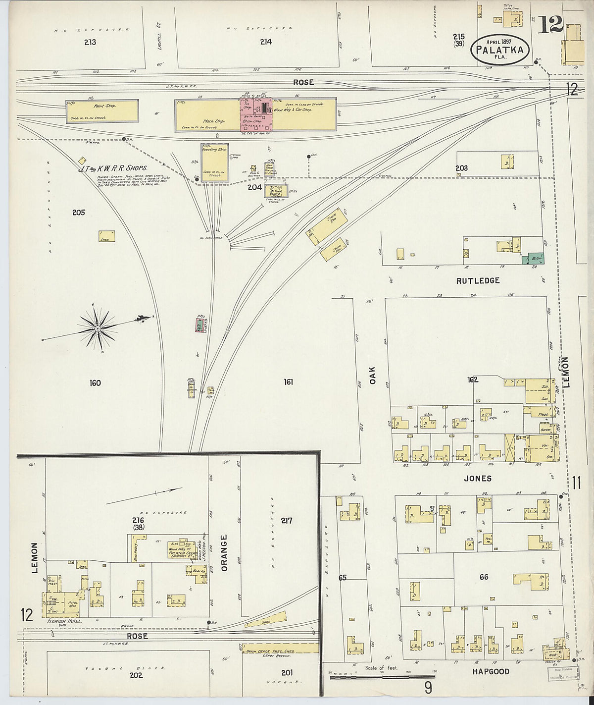 Palatka, Putnam County, Florida 1897 (Sheet 12 of 13) by Relic Map Company