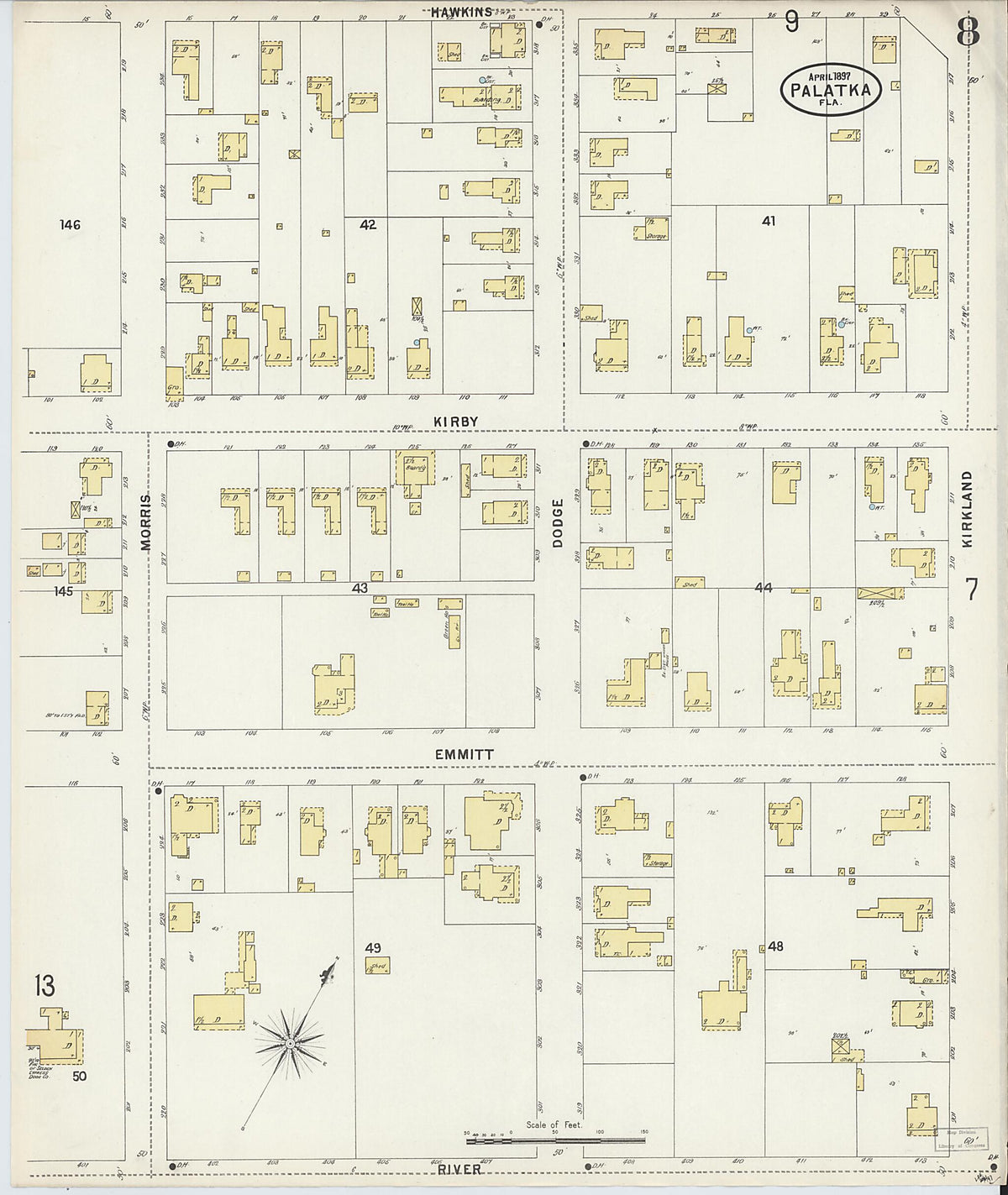 Palatka, Putnam County, Florida 1897 (Sheet 8 of 13) by Relic Map Company