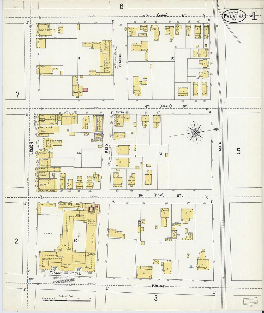 This old map of Palatka, Putnam County, Florida was created by Sanborn Map Company in 1903