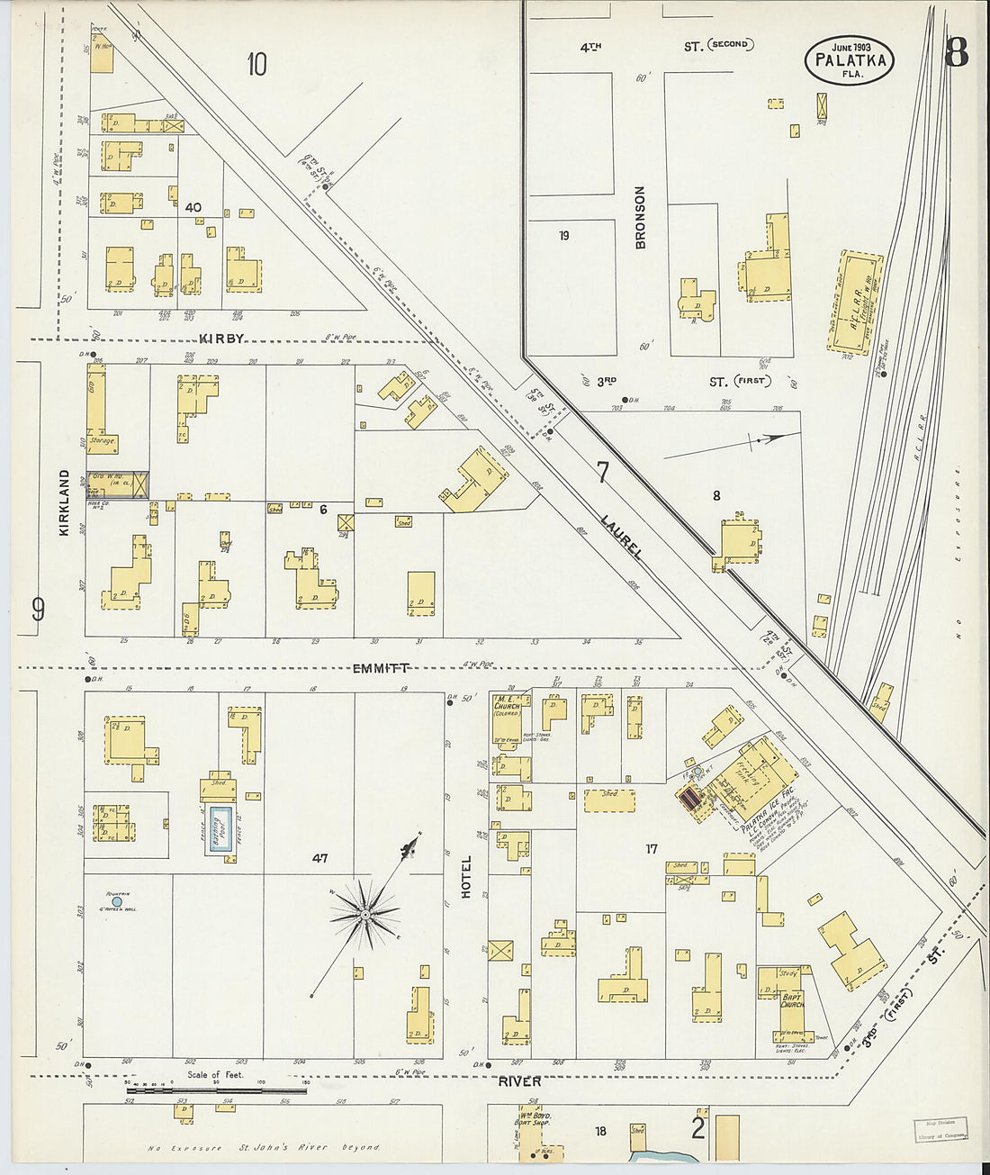 This old map of Palatka, Putnam County, Florida was created by Sanborn Map Company in 1903