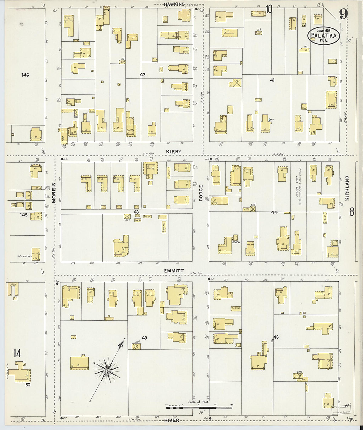 Palatka, Putnam County, Florida 1903 (Sheet 9 of 14) by Relic Map Company