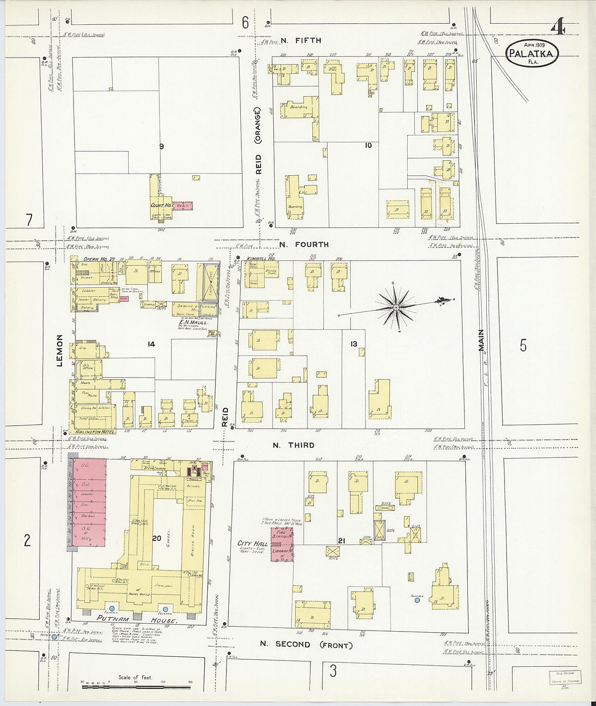 Palatka, Putnam County, Florida 1909 (Sheet 4 of 17) by Relic Map Company