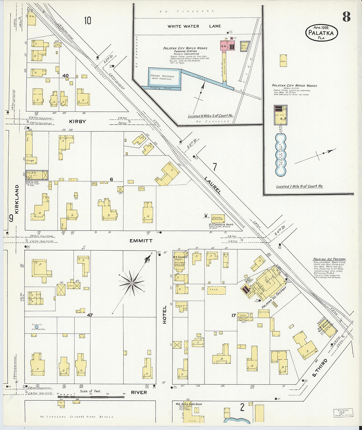 Palatka, Putnam County, Florida 1909 (Sheet 8 of 17) by Relic Map Company