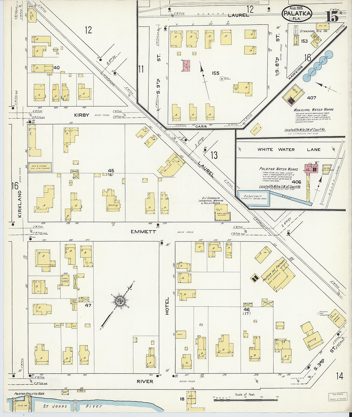 Palatka, Putnam County, Florida 1915 (Sheet 15 of 18) by Relic Map Company