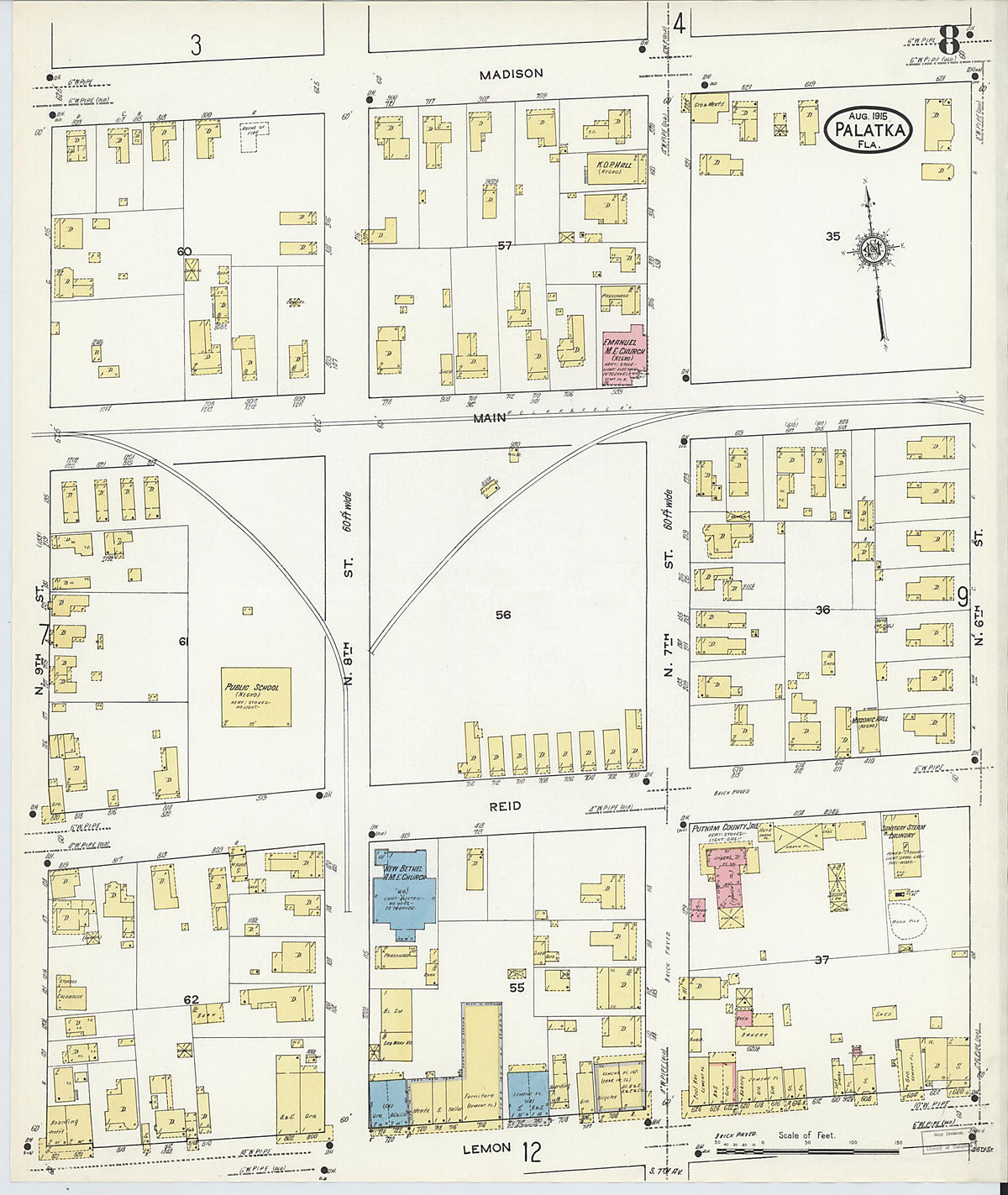 Palatka, Putnam County, Florida 1915 (Sheet 8 of 18) by Relic Map Company