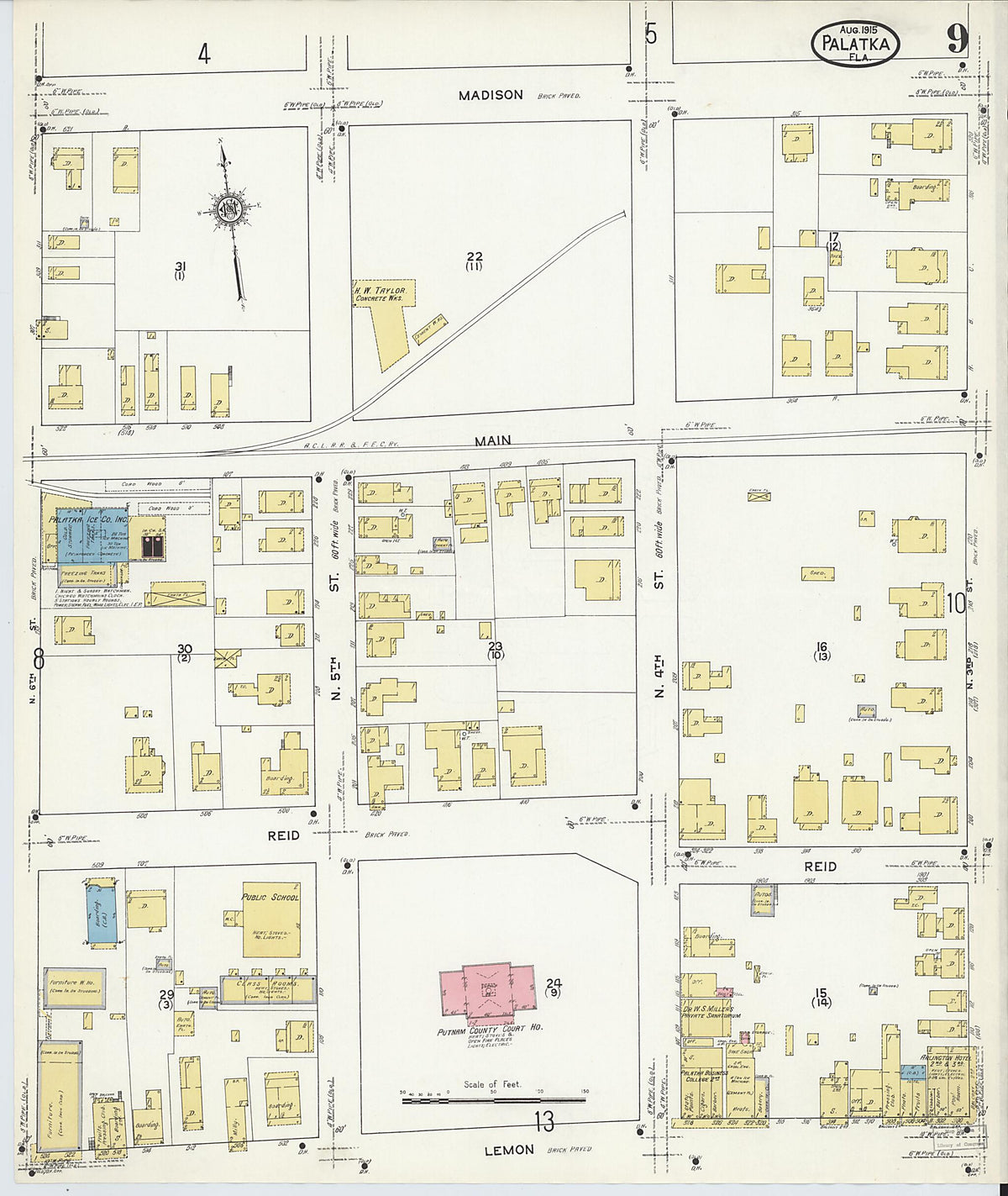Palatka, Putnam County, Florida 1915 (Sheet 9 of 18) by Relic Map Company