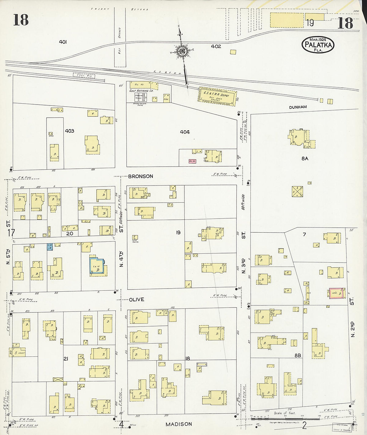 Palatka, Putnam County, Florida 1924 (Sheet 18 of 24) by Relic Map Company