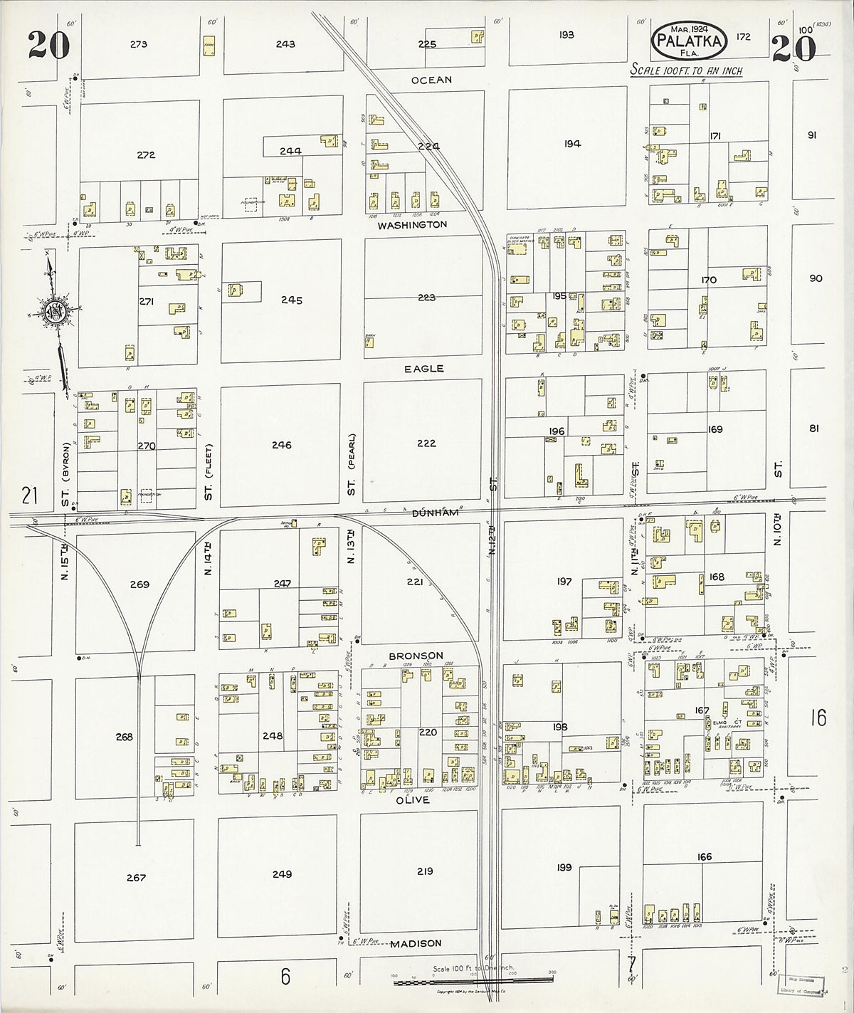 Palatka, Putnam County, Florida 1924 (Sheet 20 of 24) by Relic Map Company
