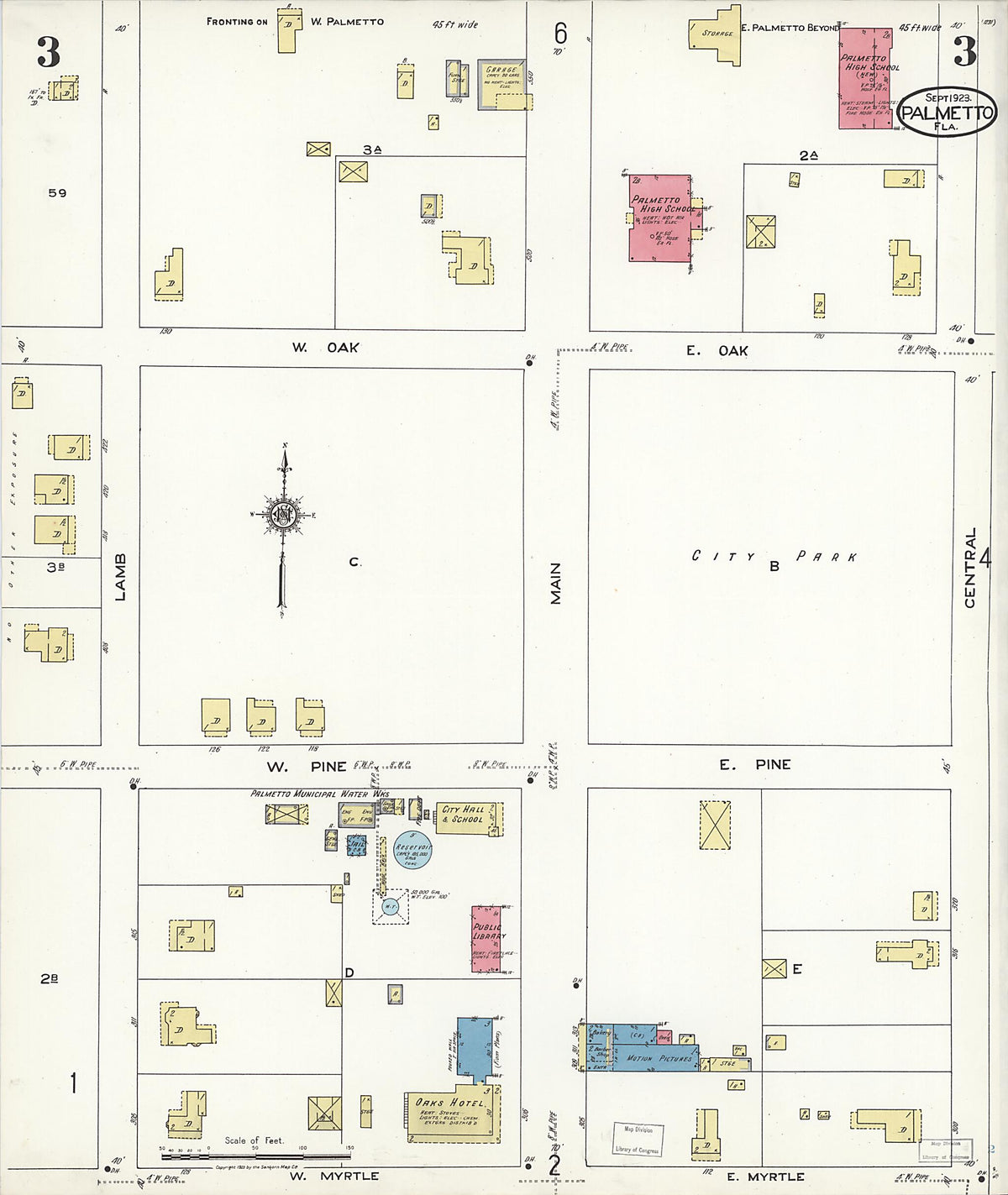 Palmetto, Manatee County, Florida 1923 (Sheet 3 of 6) by Relic Map Company