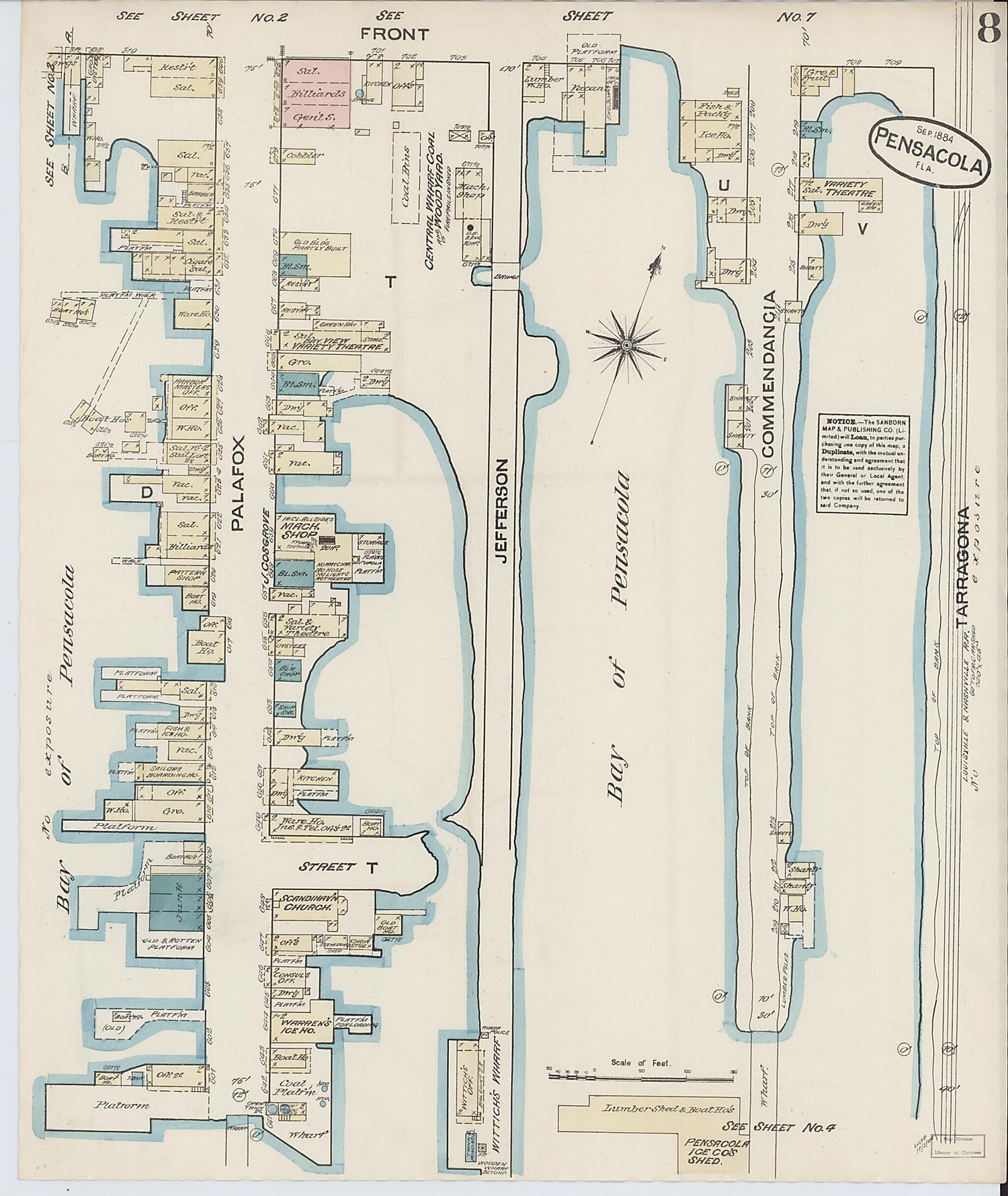 This old map of Woolsey, Escambia County, Florida was created by Sanborn Map Company in 1884
