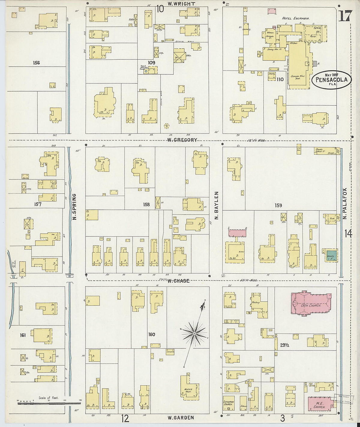 Pensacola, Escambia County, Florida 1897 (Sheet 17) by Relic Map Company