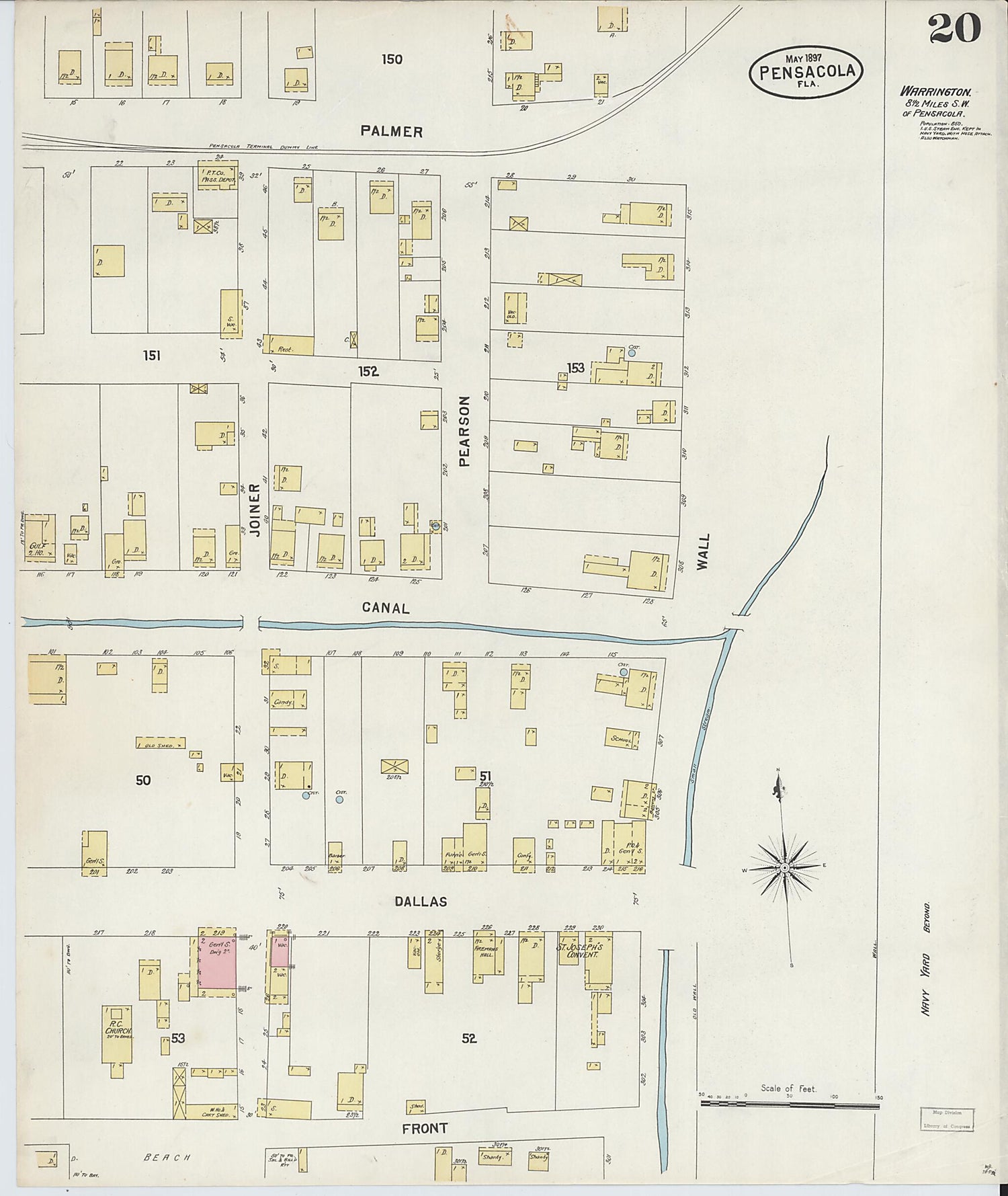 This old map of Woolsey, Escambia County, Florida was created by Sanborn Map Company in 1897