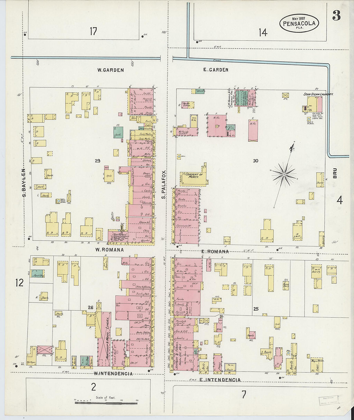 Pensacola, Escambia County, Florida 1897 (Sheet 3) by Relic Map Company